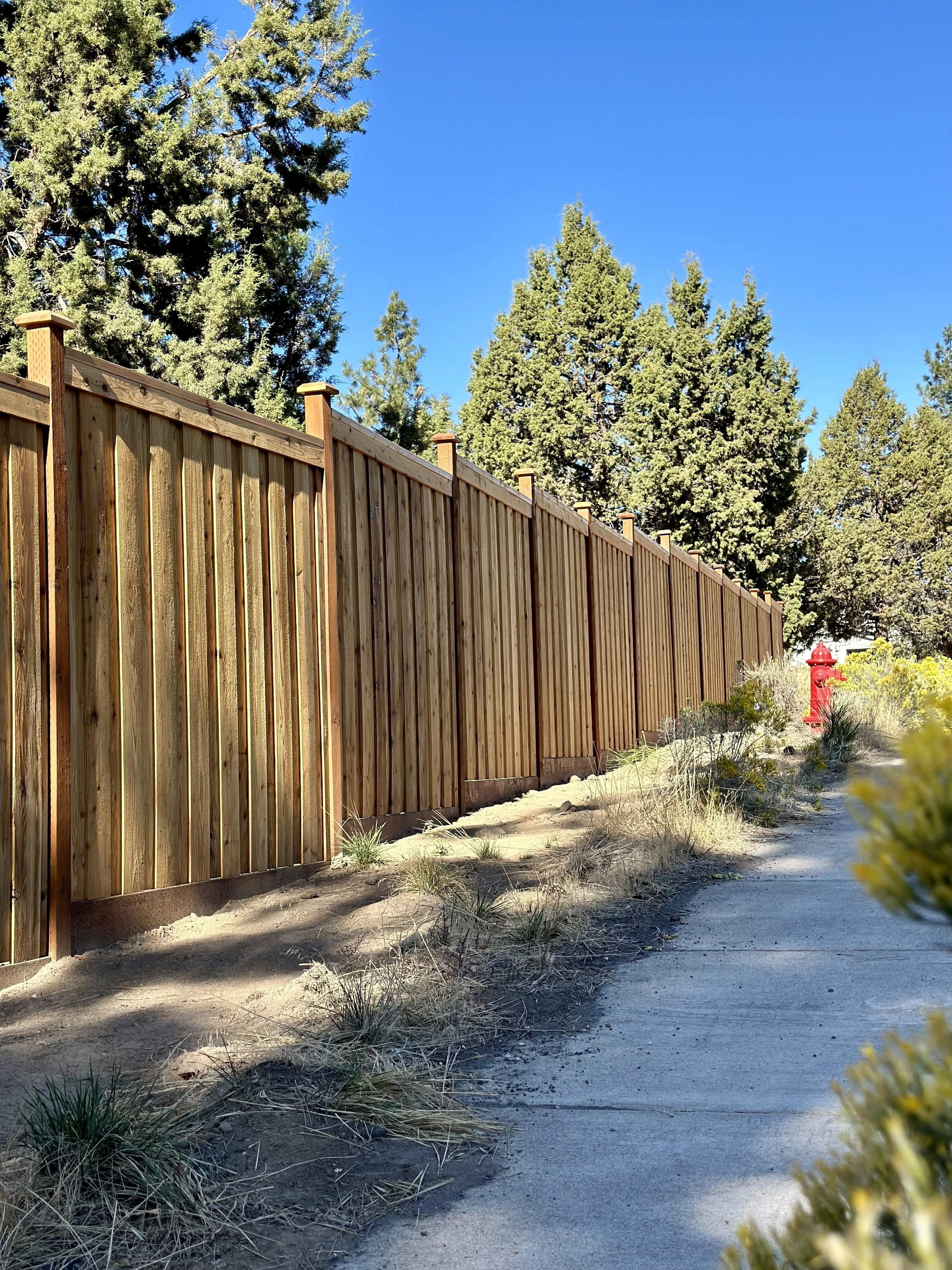Vertical Overlap Cedar Fence