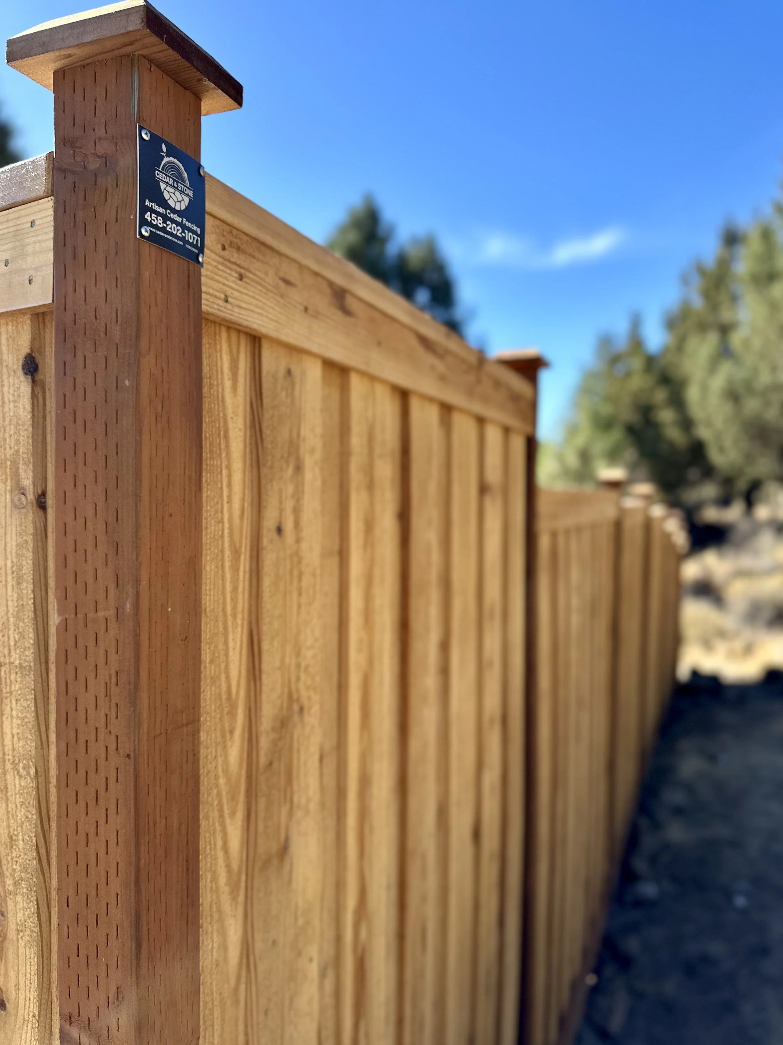 Vertical Overlap Cedar Fence