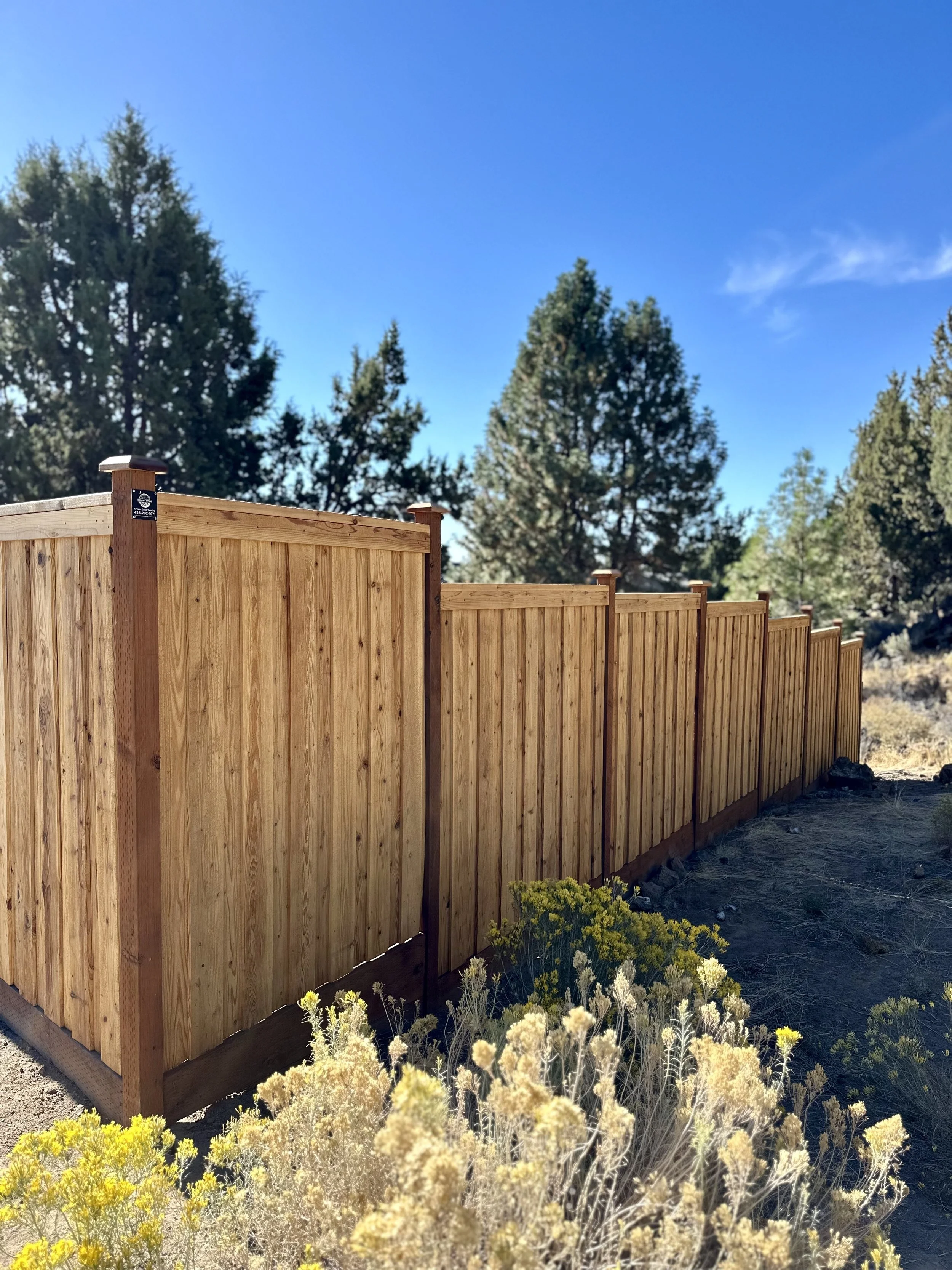 Vertical Overlap Cedar Fence