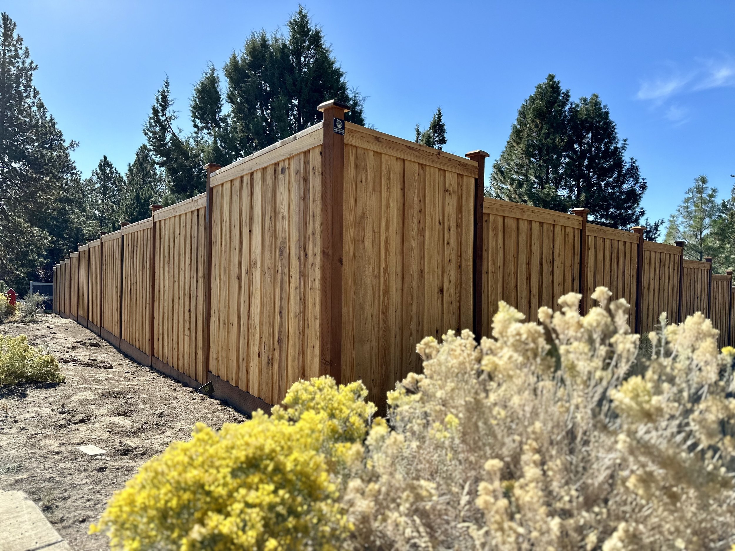 Vertical Overlap Cedar Fence