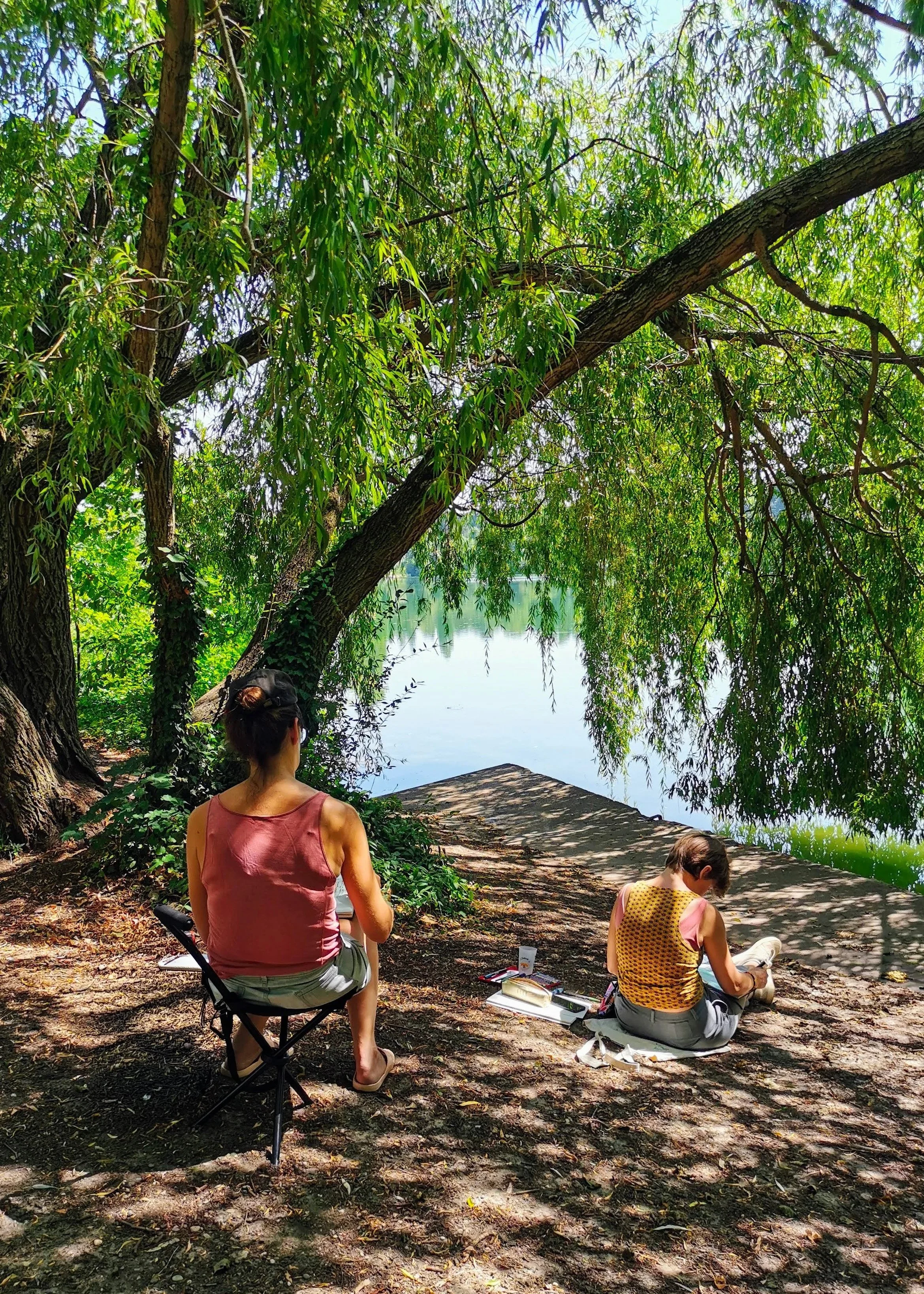 Stage : Un jour au parc, simplifier un paysage en couleur