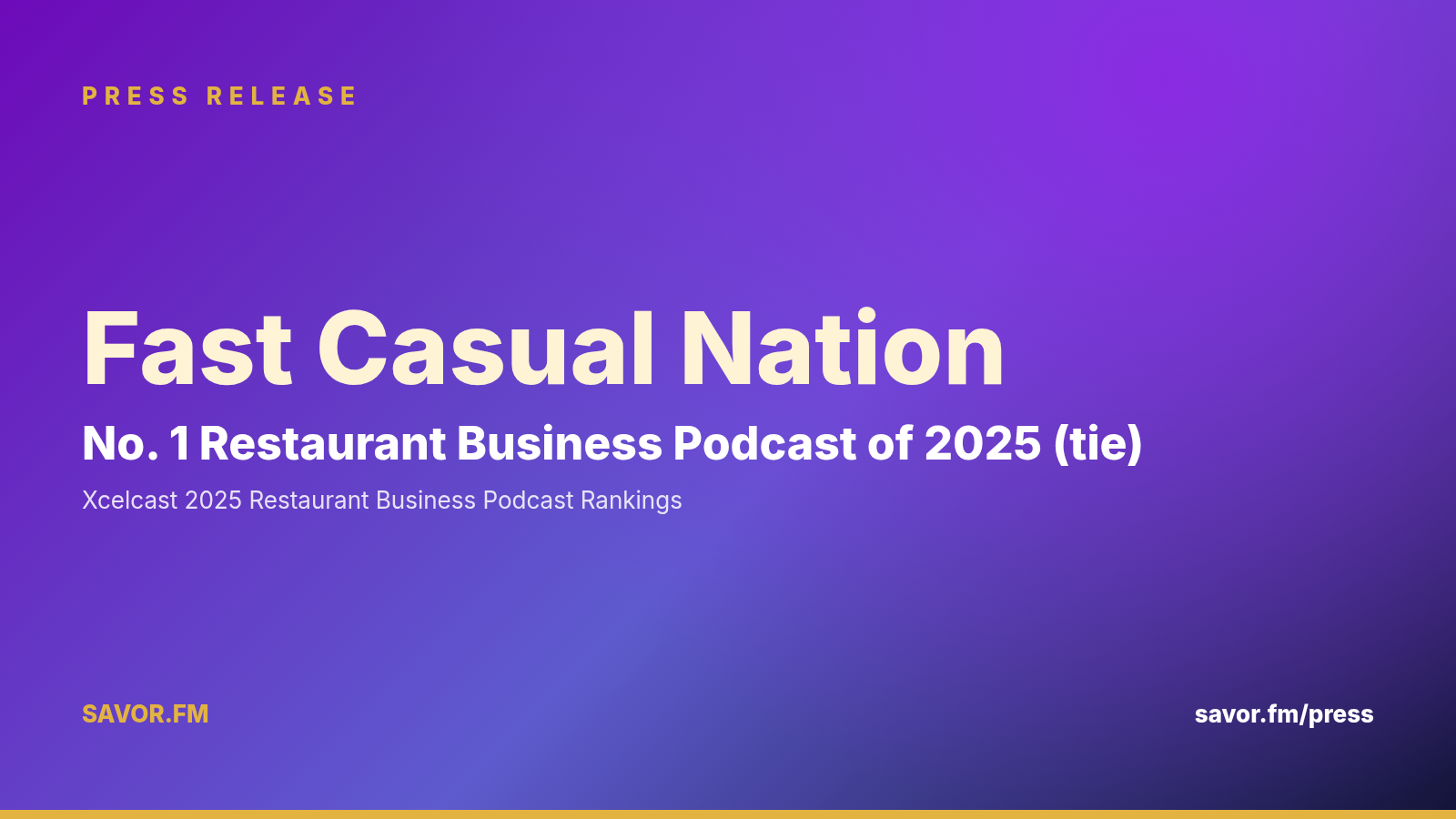 Fast Casual Nation: #1 Restaurant Business Podcast of 2025