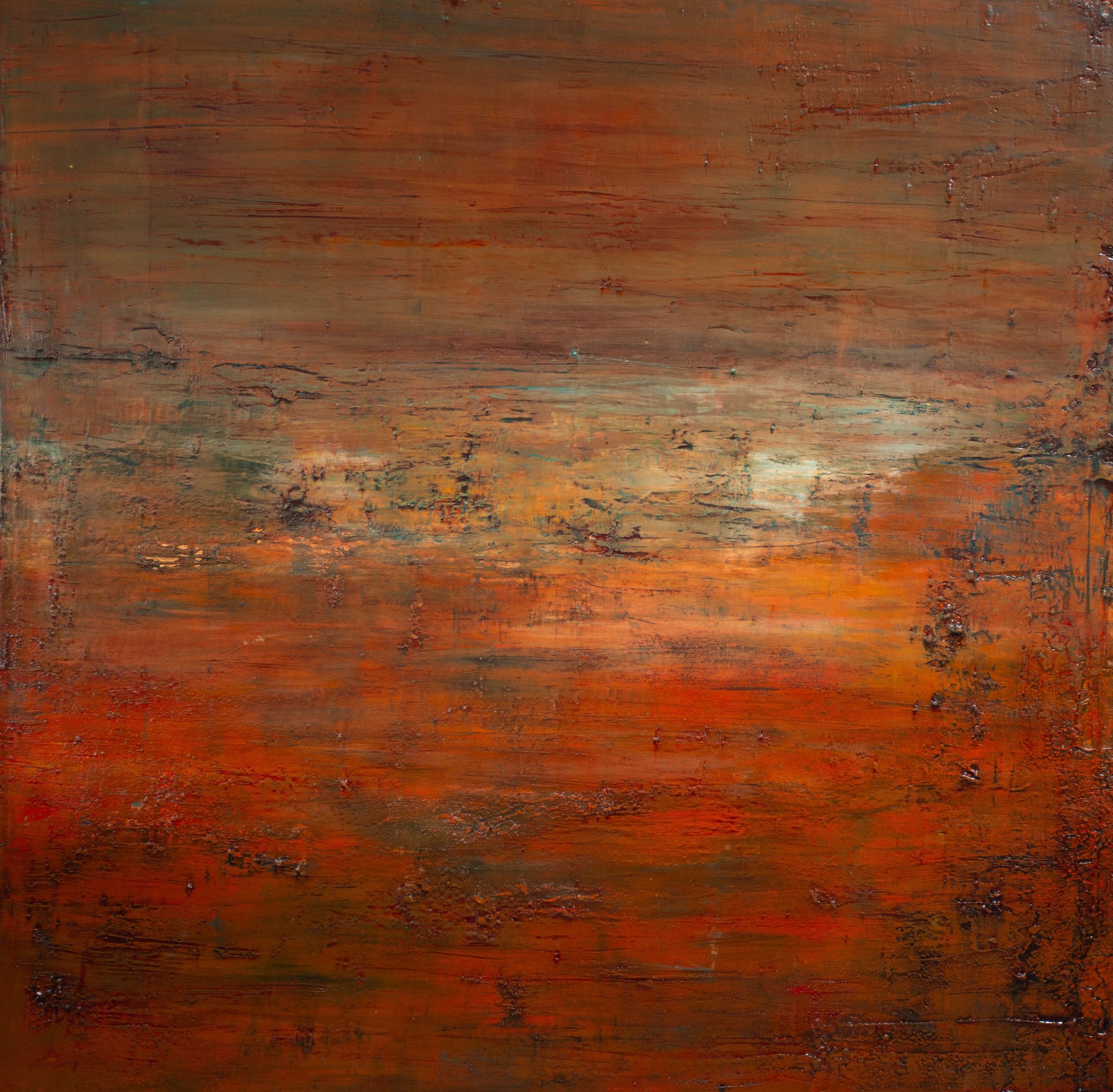 Ground undone - 100x100cm - Mixed media on canvas