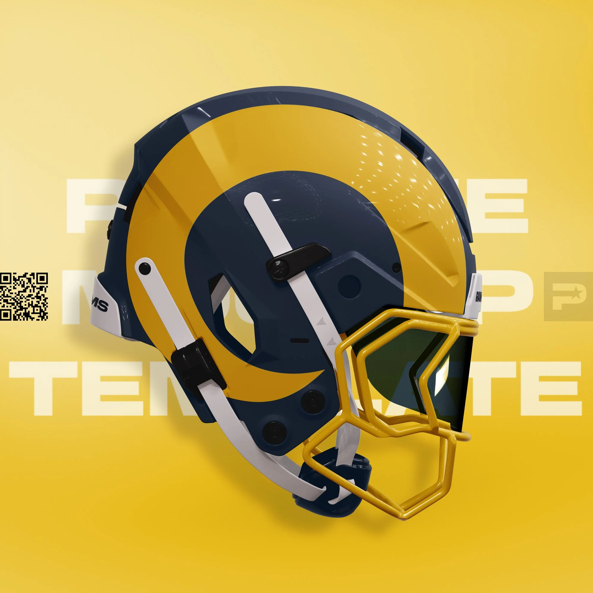 ProLine Riddell Axiom Side Angled View mockup template for Photoshop