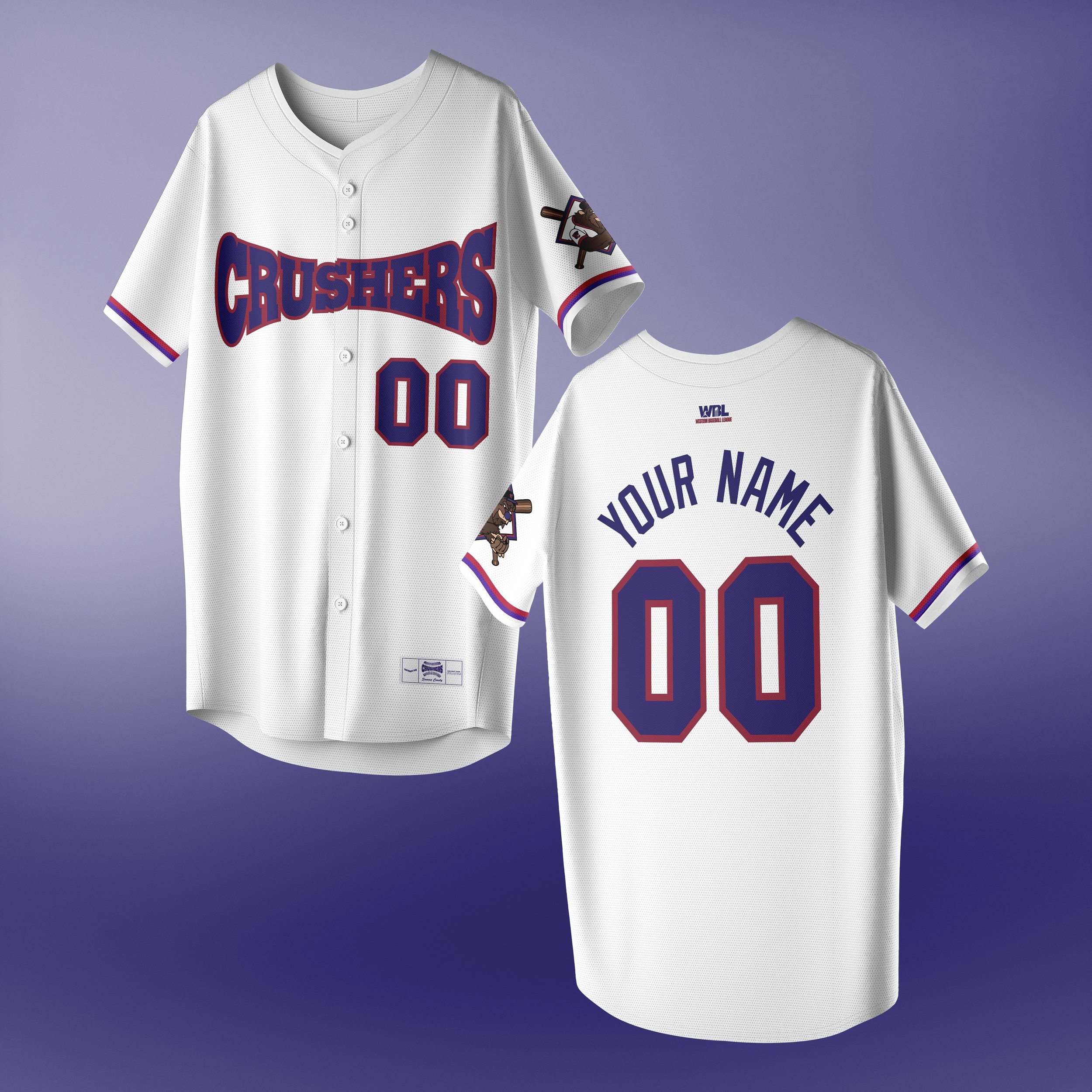 ProLine Artist Series From Rohnert Park Crushers Baseball Jersey