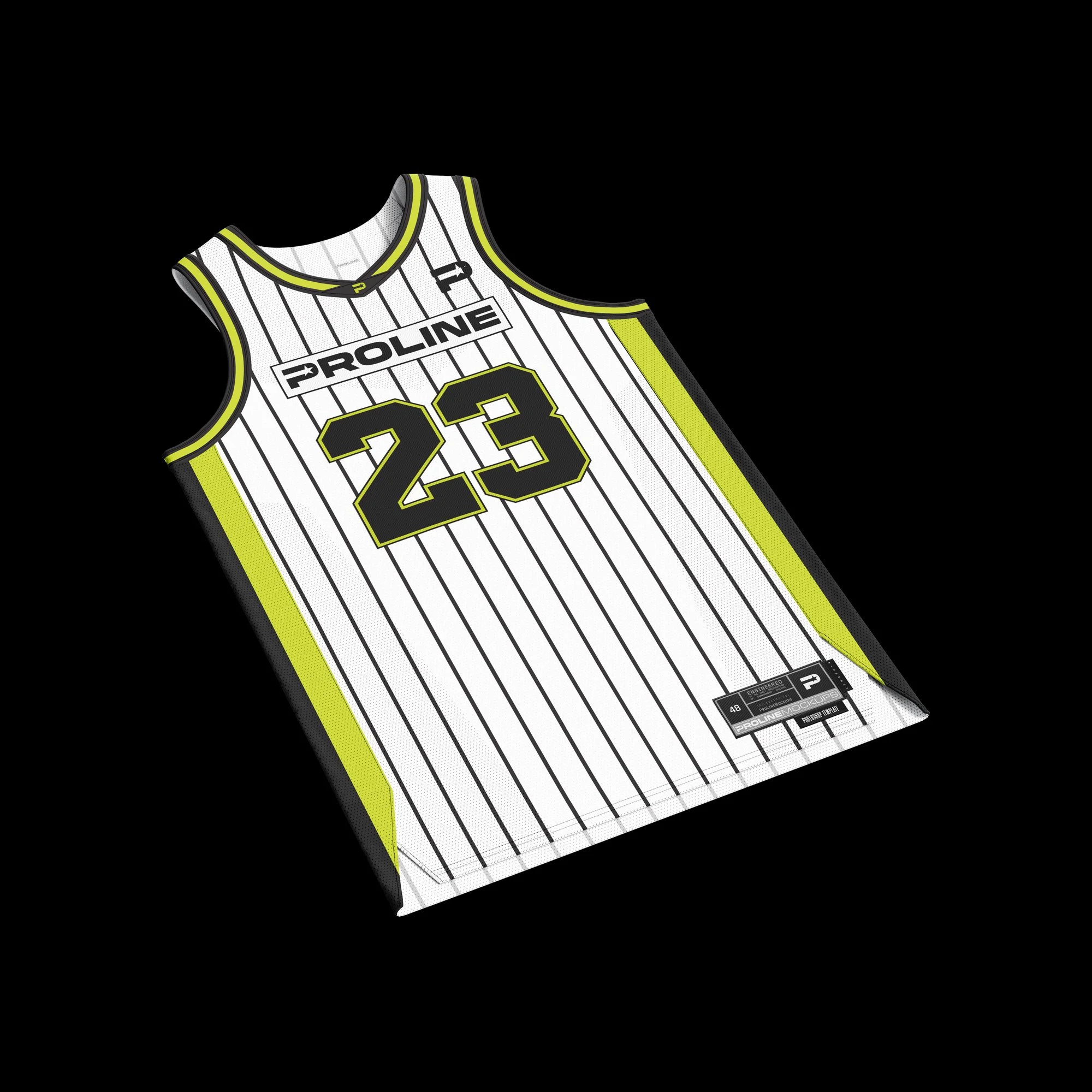 ProLine Basketball Jersey Mockup Template for Photoshop - Front Lay Down View