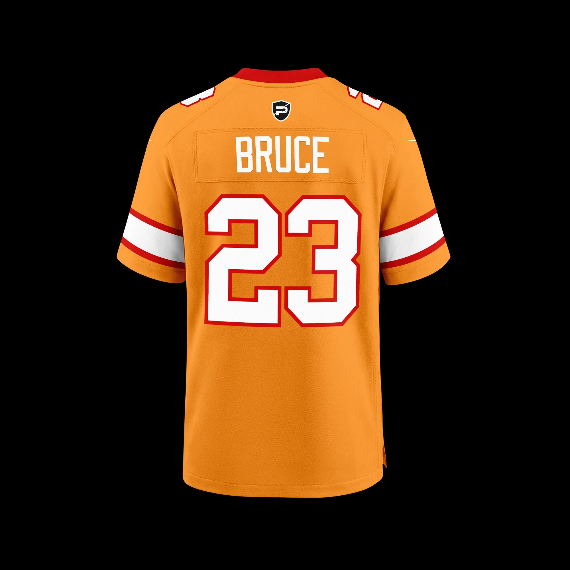 ProLine Football Jersey Mockup Template for Photoshop - Back Ghost View