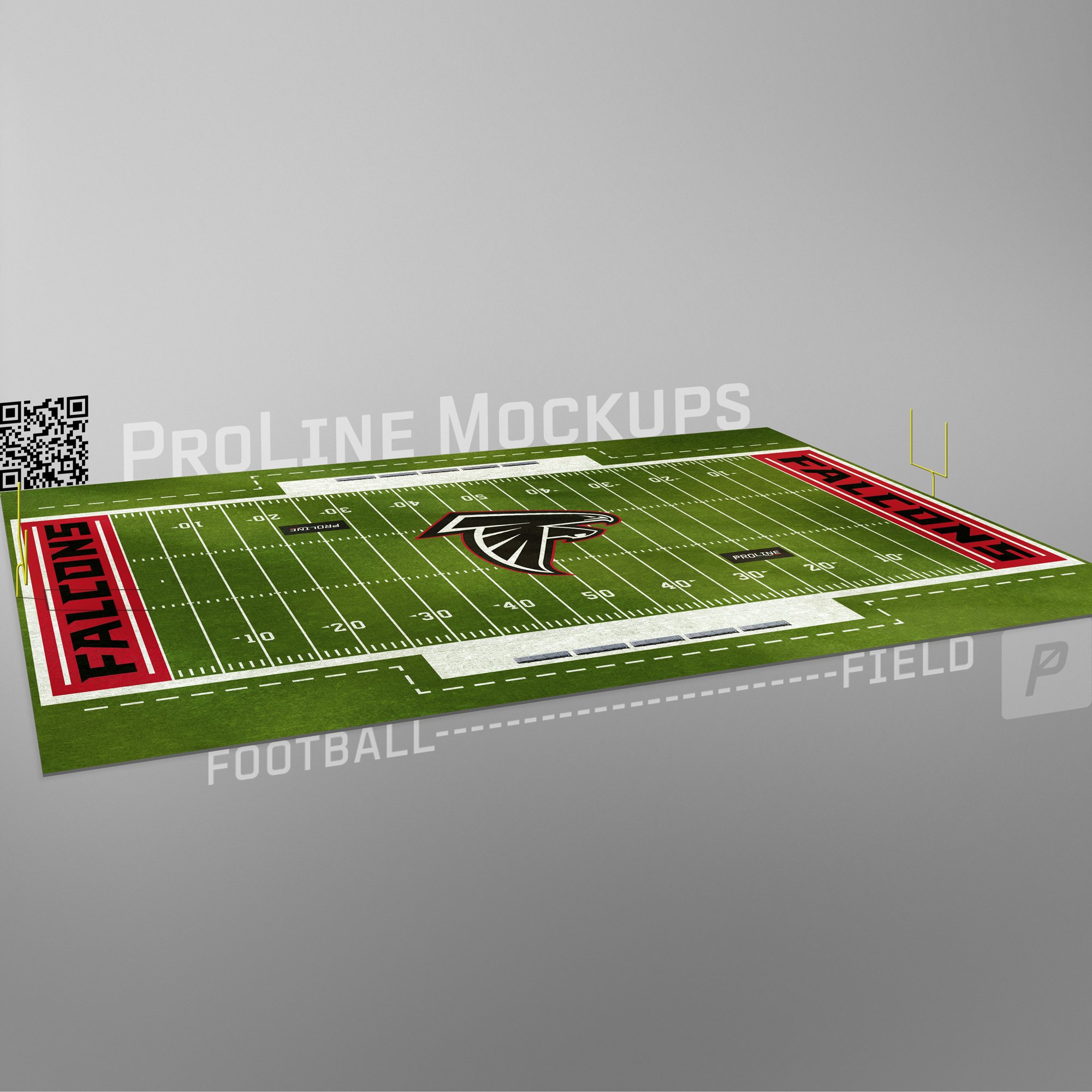 ProLine Football Field Mockup Template for Photoshop