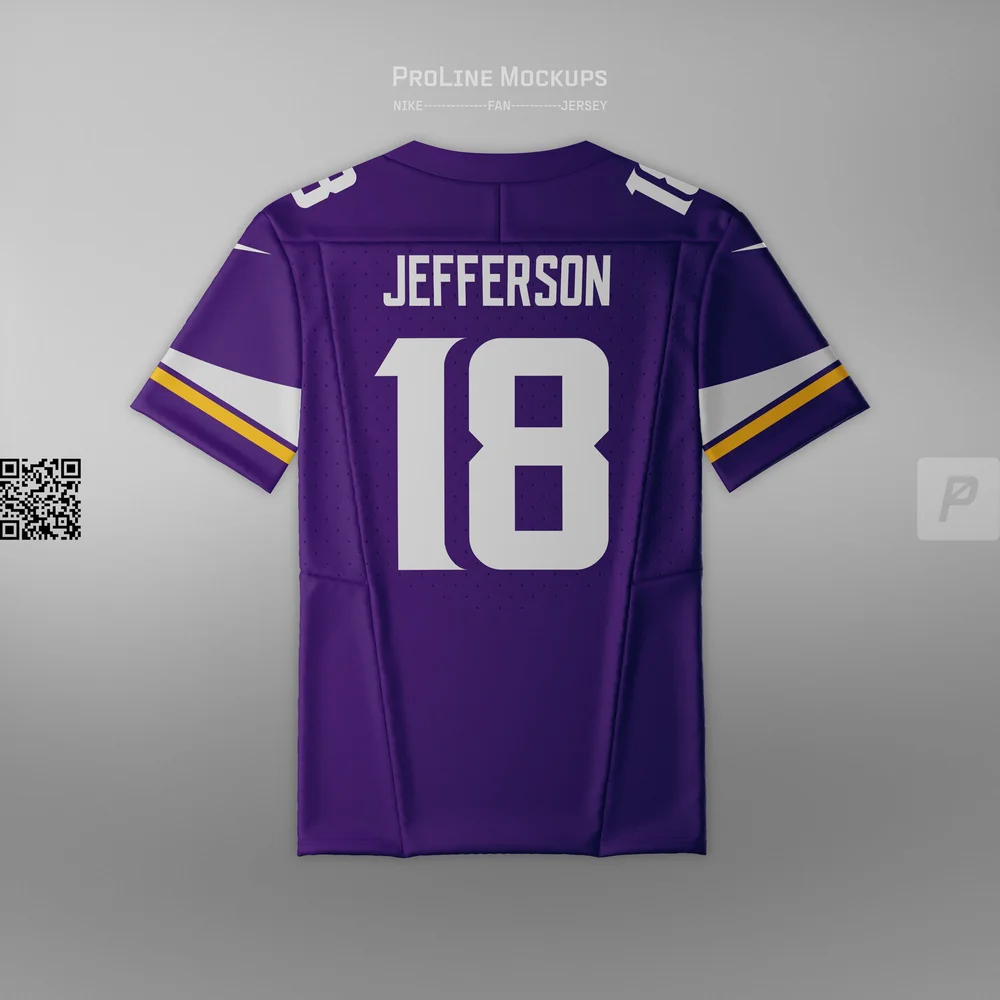ProLine FUSION Fan Jersey Mockup Template for Photoshop Back