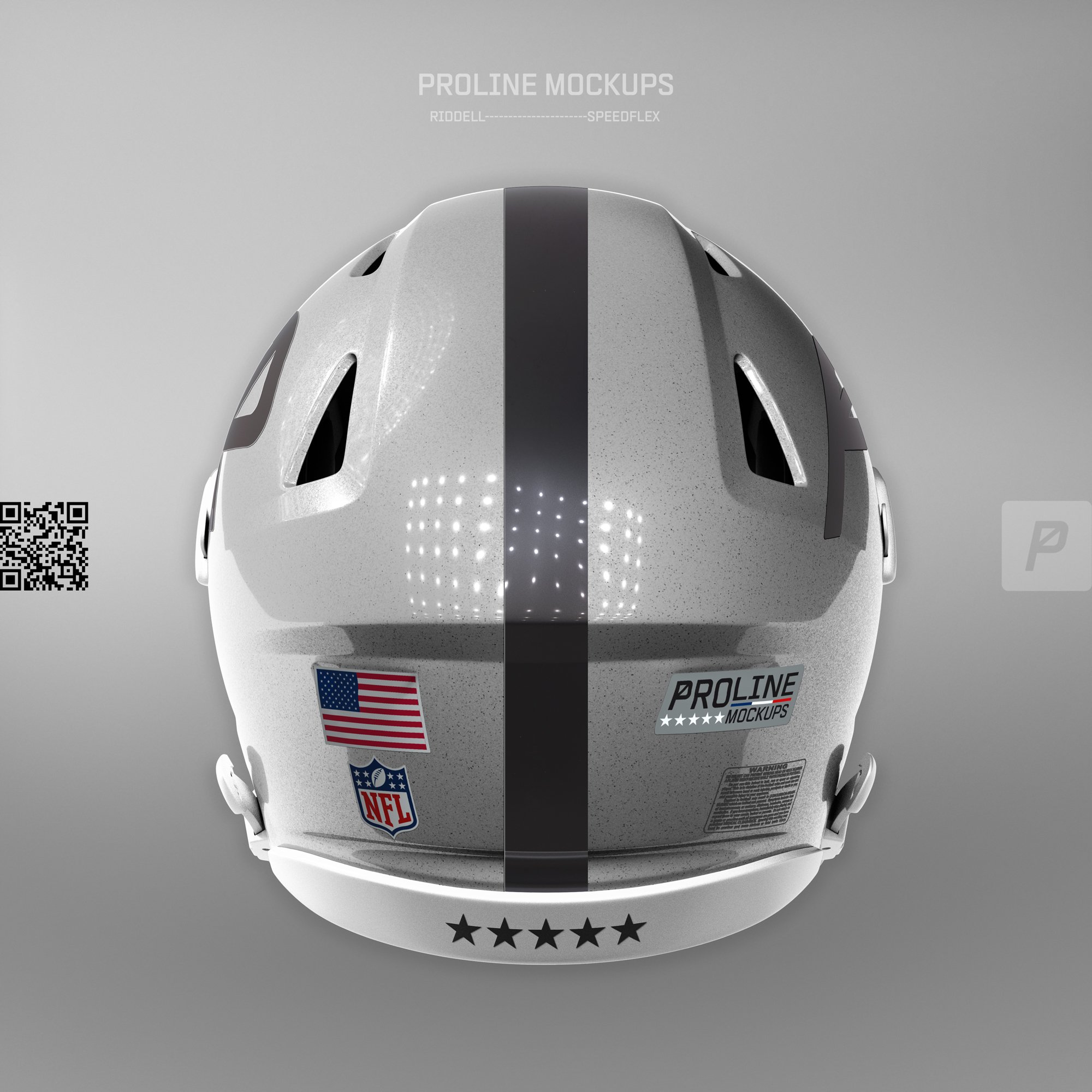 ProLine Riddell SpeedFlex helmet mockup template for Photoshop