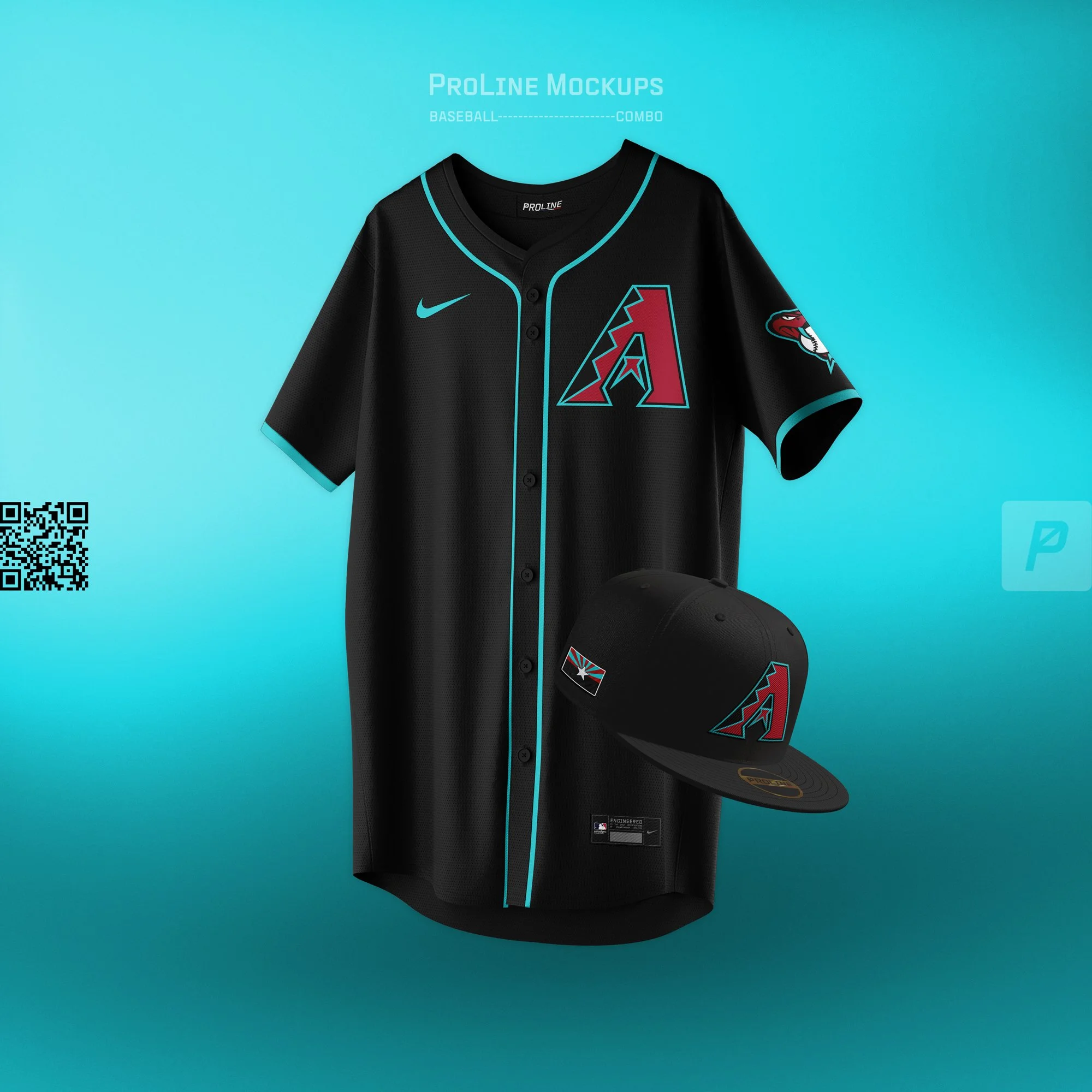 ProLine Baseball Jersey and Cap Mockup Template for Photoshop