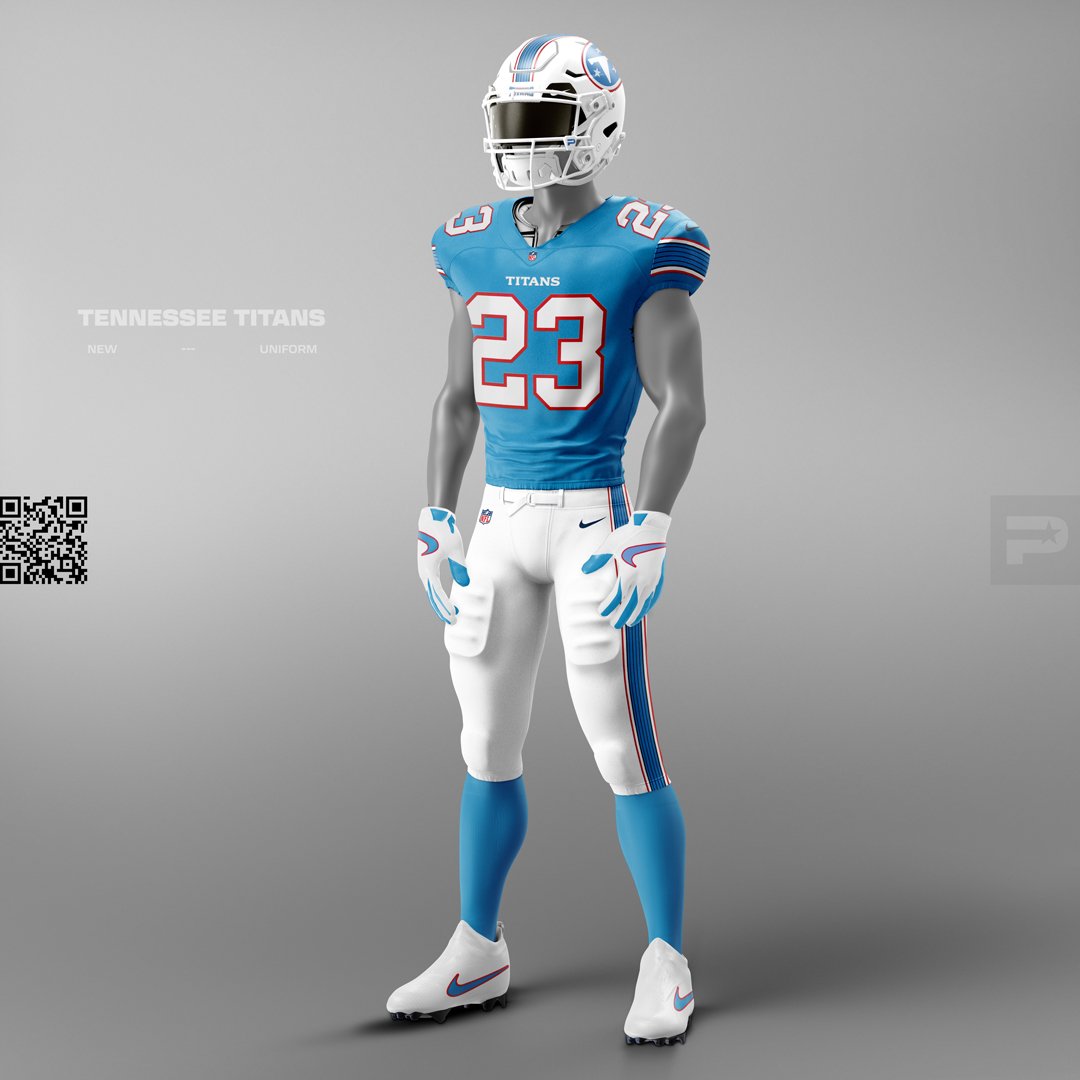 Tennessee Titans new blue uniform for 2026.