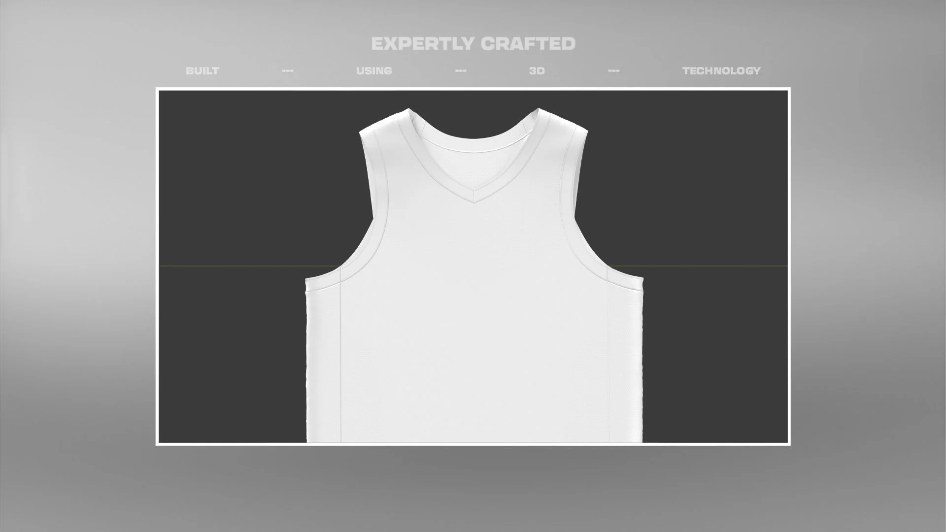 Zoom shot of ProLine Mockups Figma basketball jersey template featuring a 3D crafted jersey.