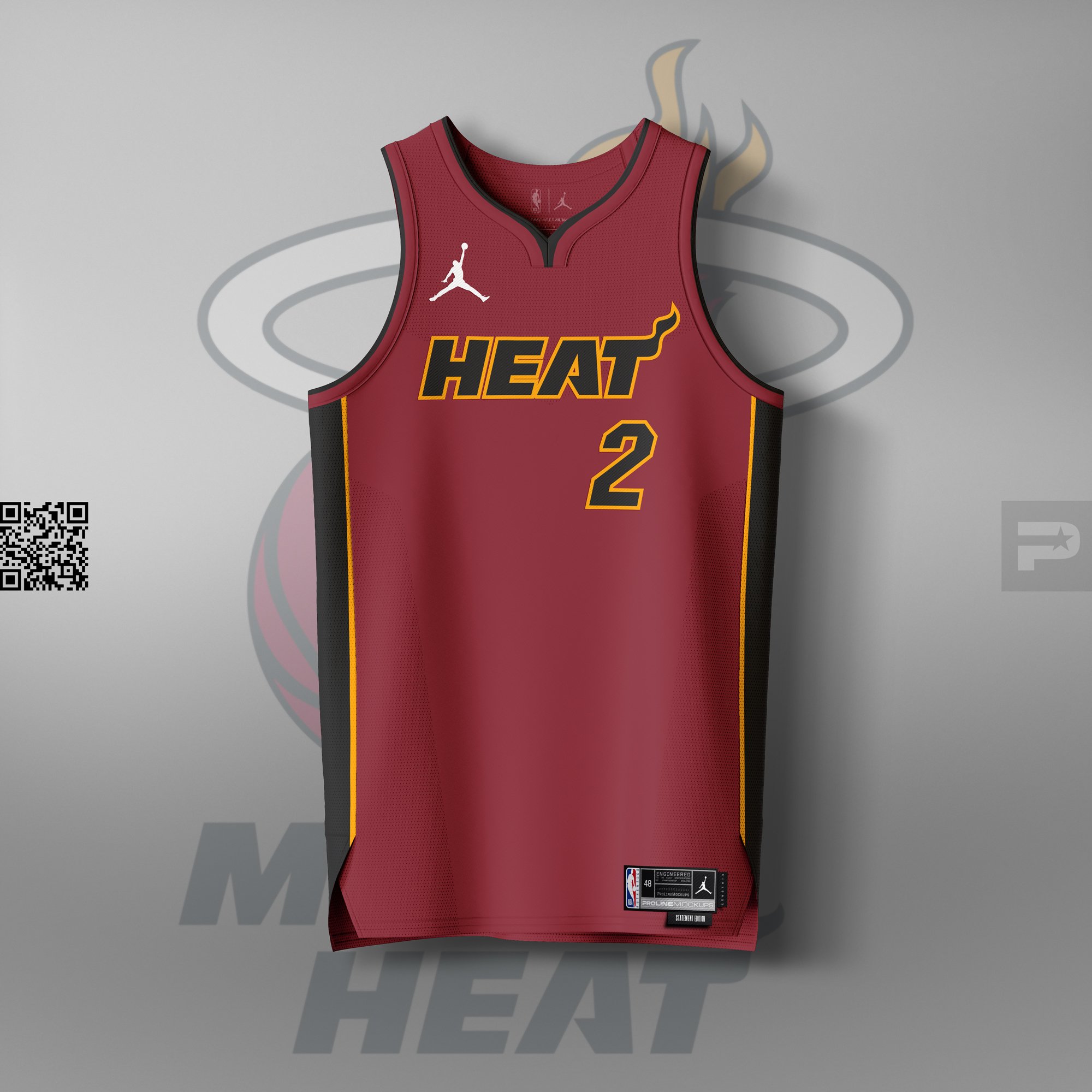 ProLine Basketball Jersey Mockup Template for Photoshop - Front Hanger View