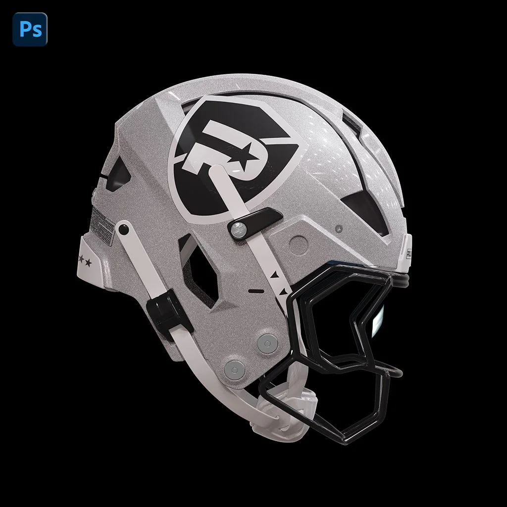 ProLine Axiom Helmet Mockup Template for Photoshop - Side Angled View