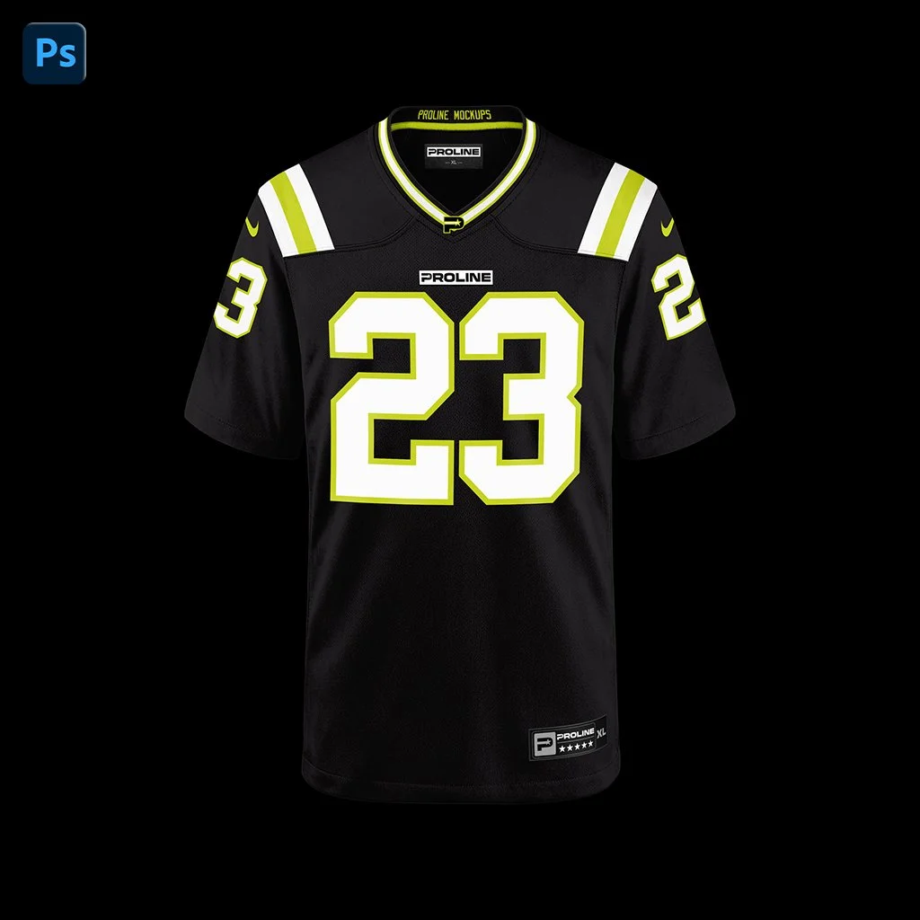 ProLine Football Jersey Mockup Template for Photoshop - Front Ghost View
