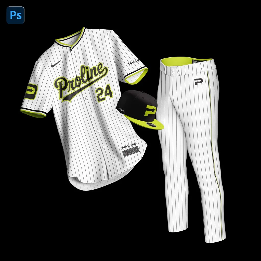 ProLine Mockups Baseball Uniform Mockup Template for Photoshop