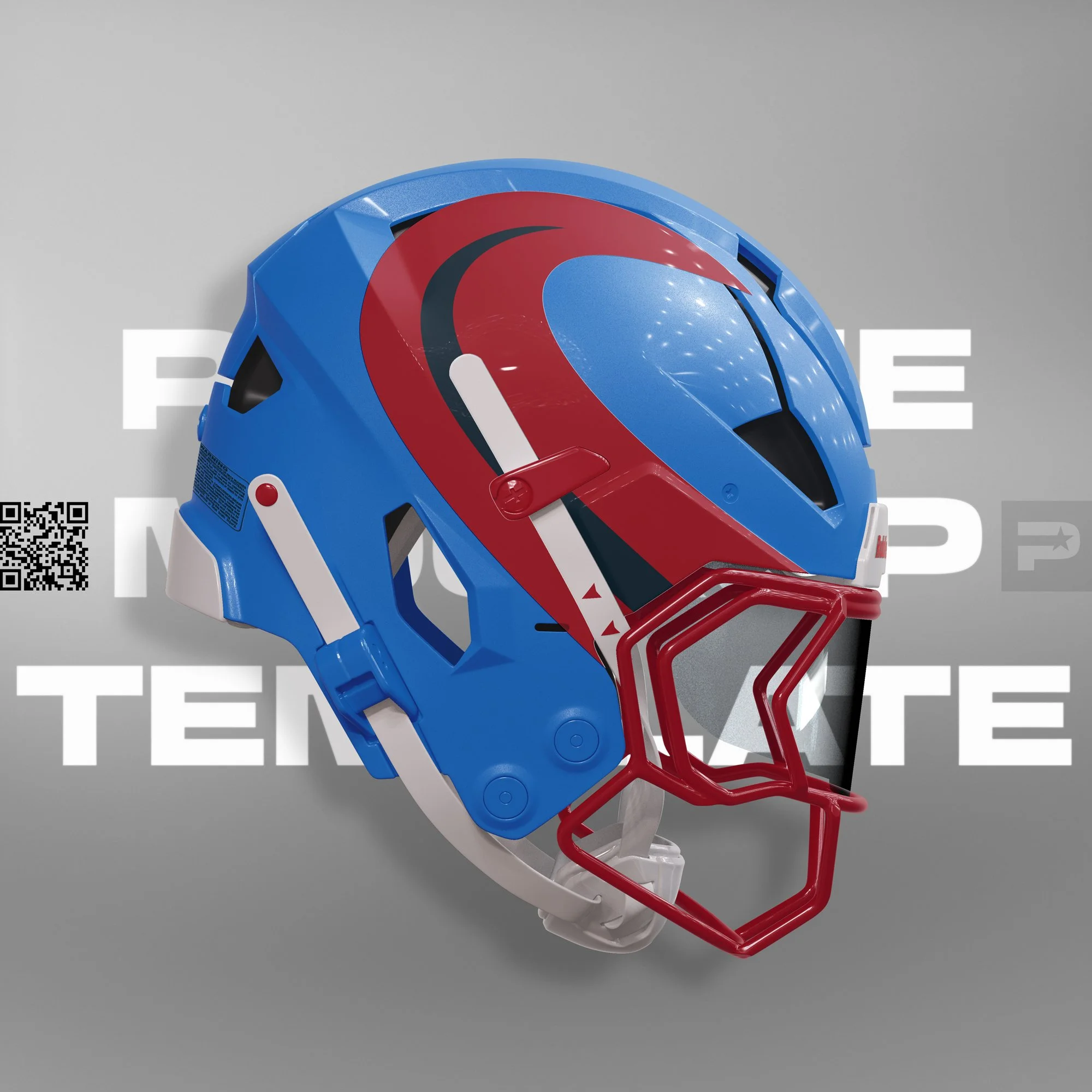 ProLine Riddell Axiom Side Angled View mockup template for Photoshop