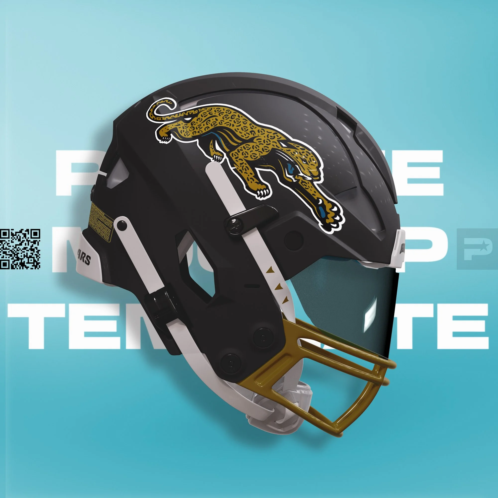 ProLine Riddell Axiom Side Angled View mockup template for Photoshop