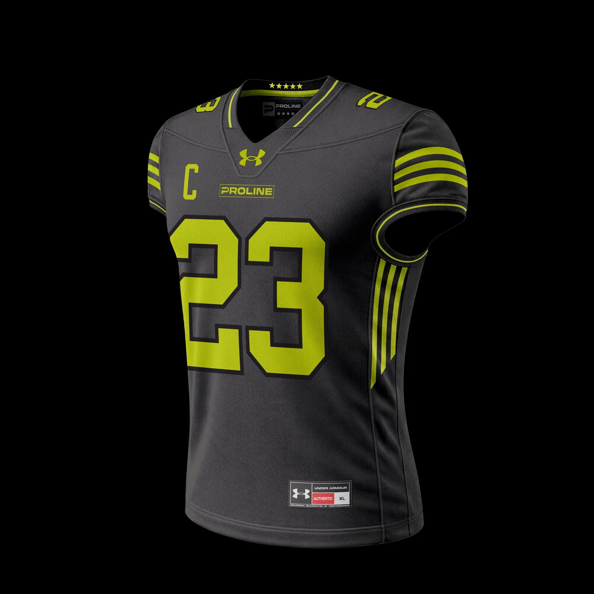 Football Jersey Mockup Template for Photoshop - Front Ghost View Angled