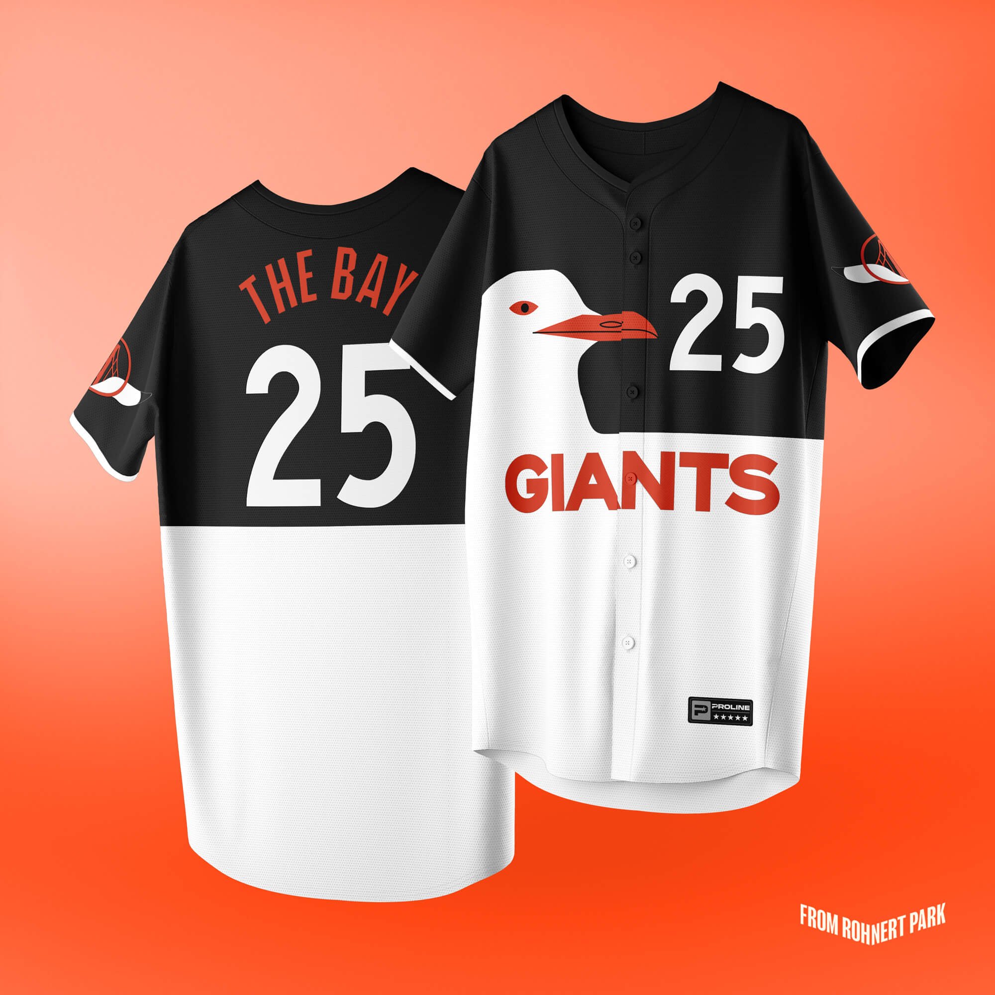 ProLine Artist Series From Rohnert Park San Francisco Midnight Gull Baseball Jersey #24