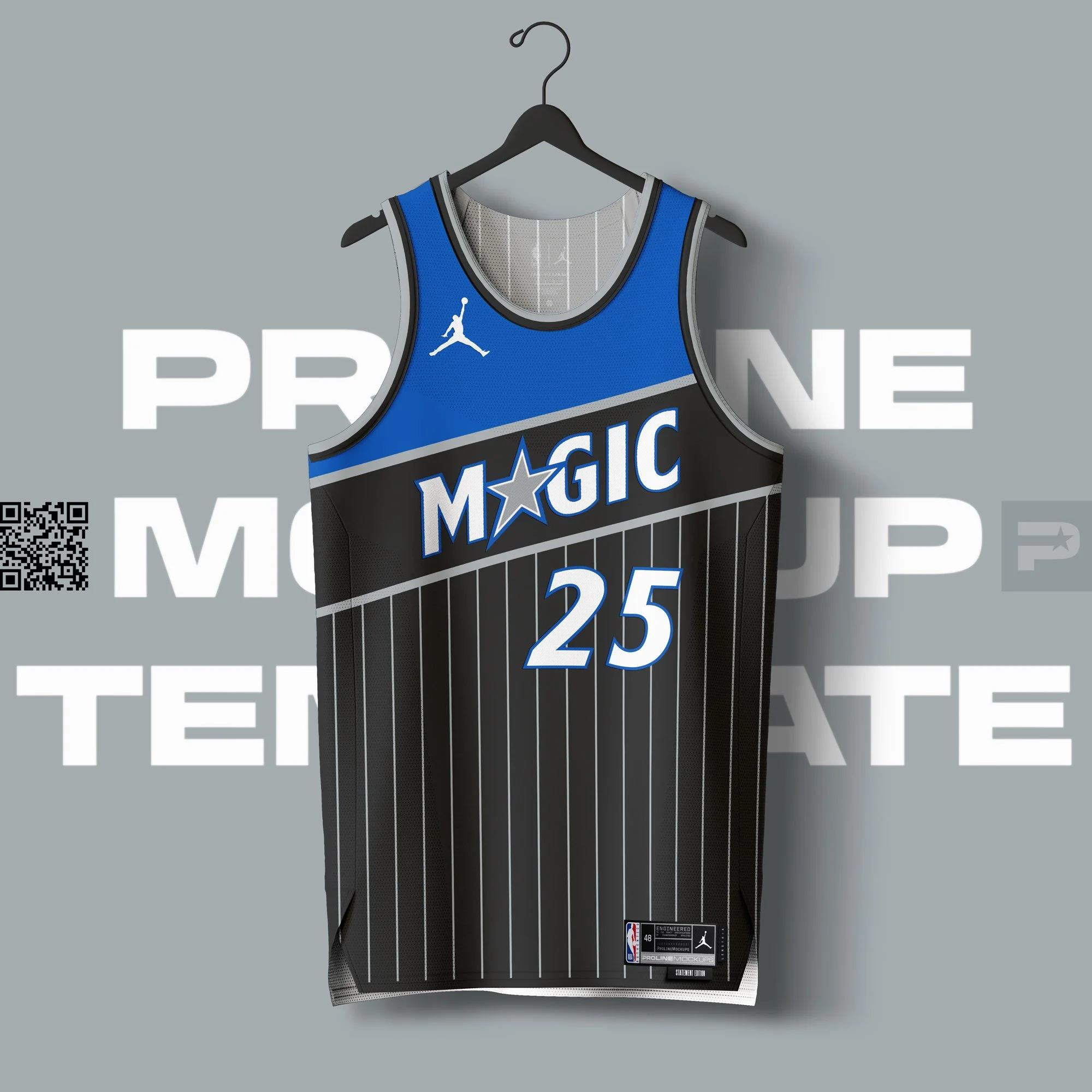 ProLine Basketball Jersey Mockup Template for Photoshop - Front Hanger View