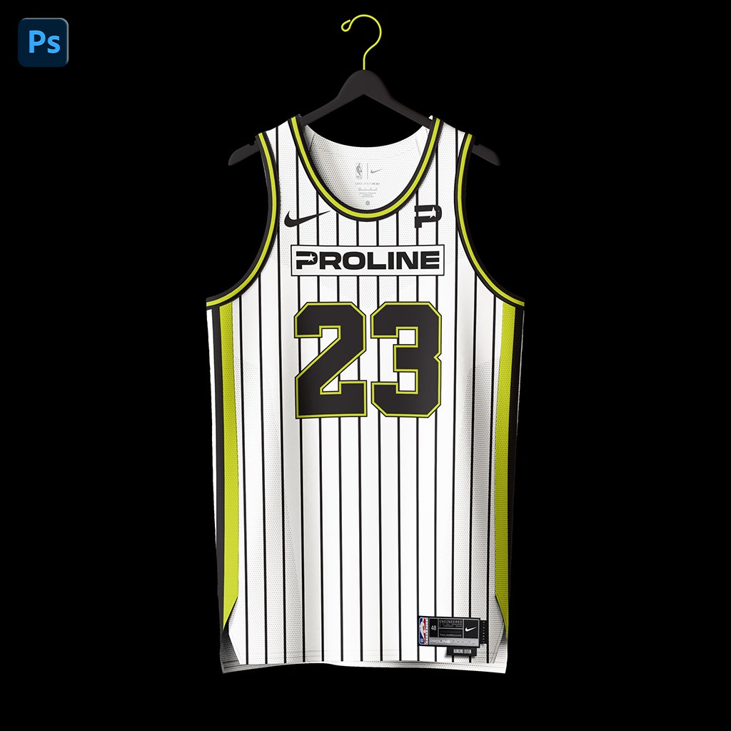 ProLine Basketball Jersey Mockup Template for Photoshop - Front Hanger View