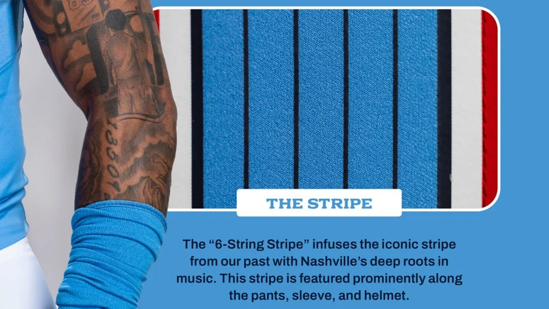 Tennessee Titans stripe pattern.