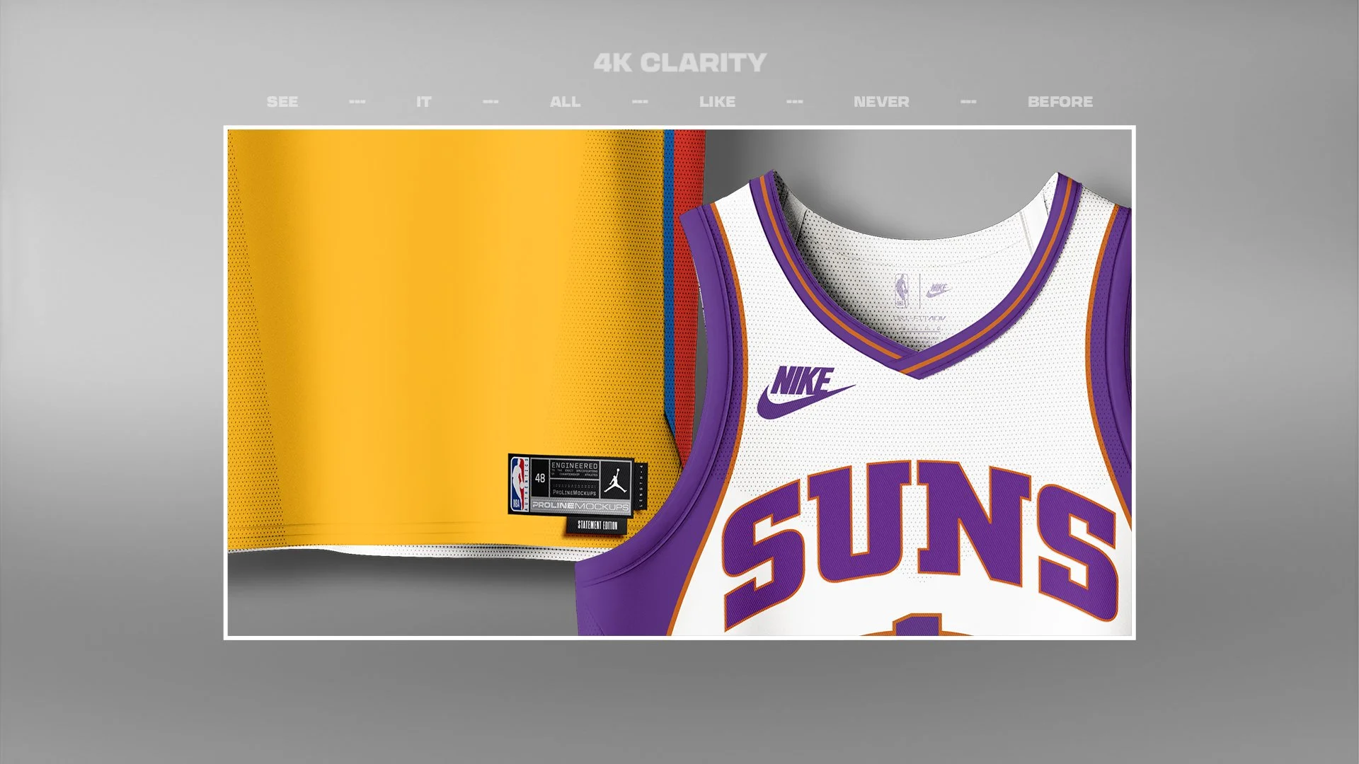 ProLine Basketball Jersey Mockup Template for Photoshop - Front Hanger View