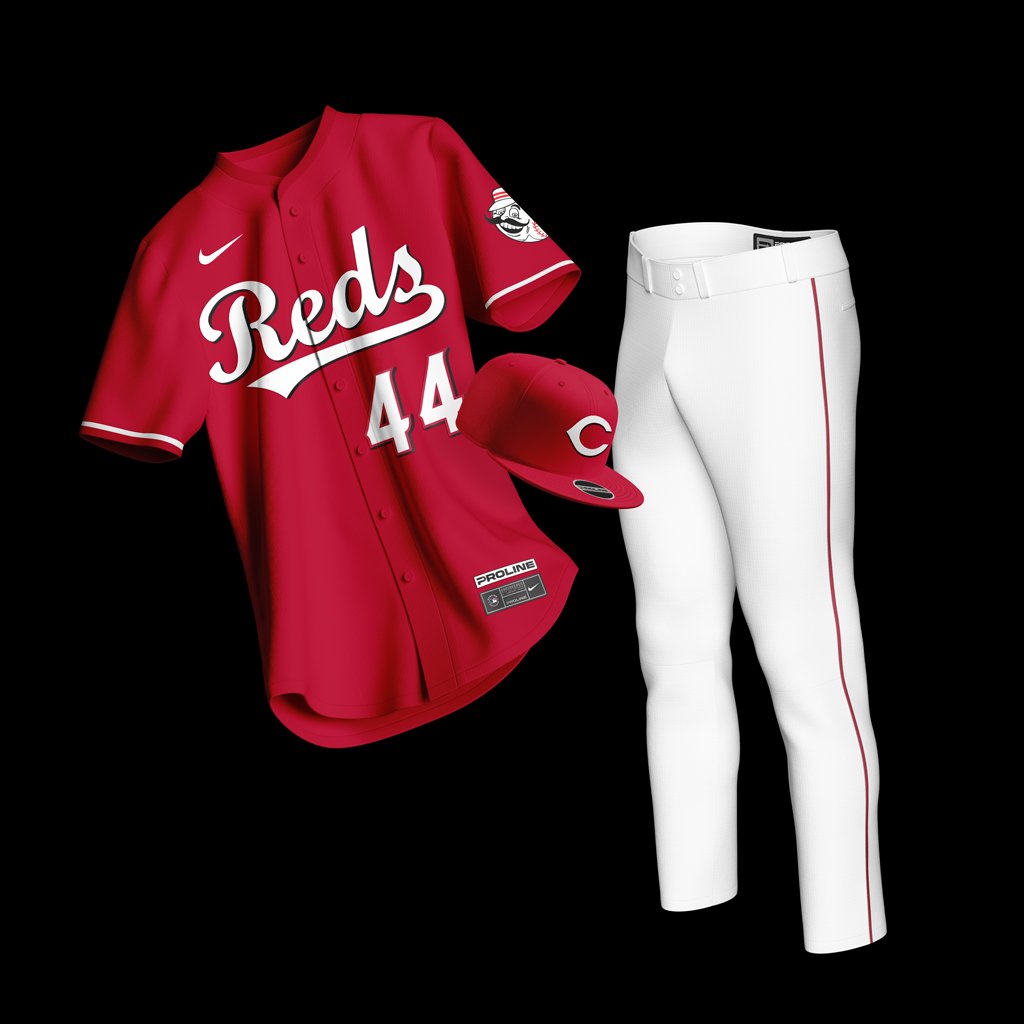 ProLine Mockups Baseball Uniform Mockup Template for Photoshop - Cincinnati Reds