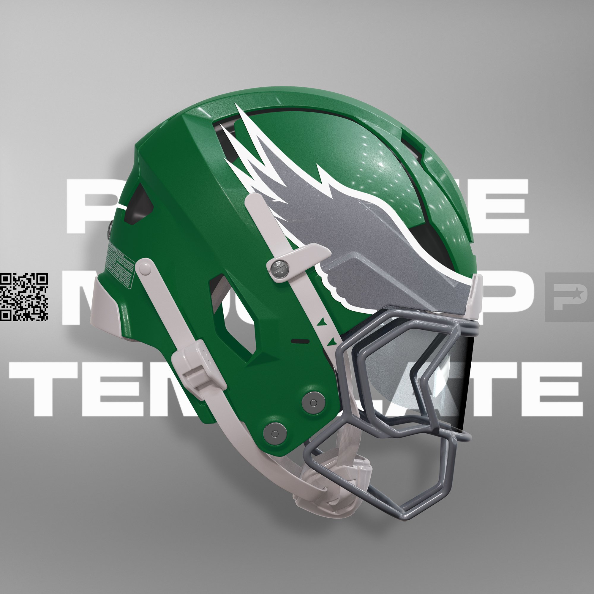 ProLine Riddell Axiom Side Angled View mockup template for Photoshop