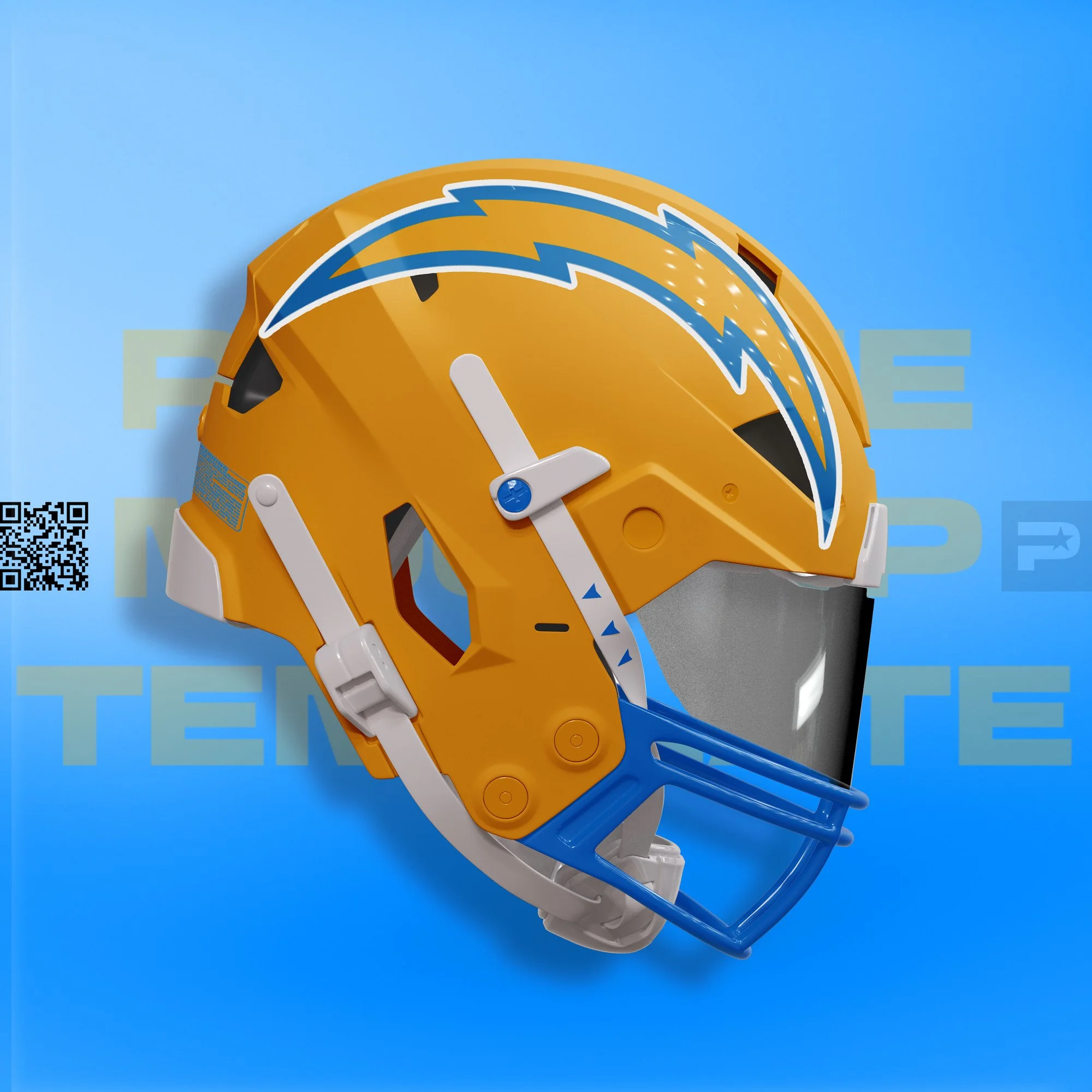 ProLine Riddell Axiom Side Angled View mockup template for Photoshop