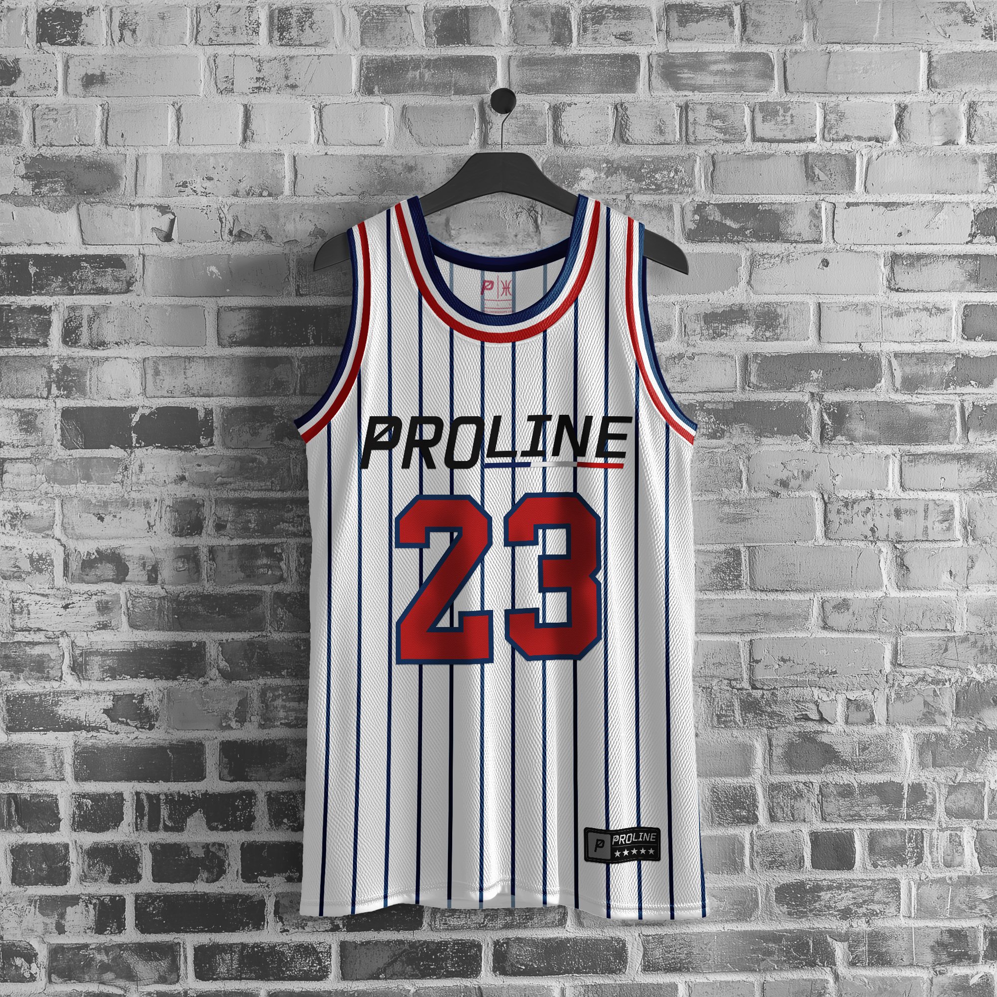 ProLine Basketball Jersey Mockup Template for Photoshop - Vintage Front and Back View