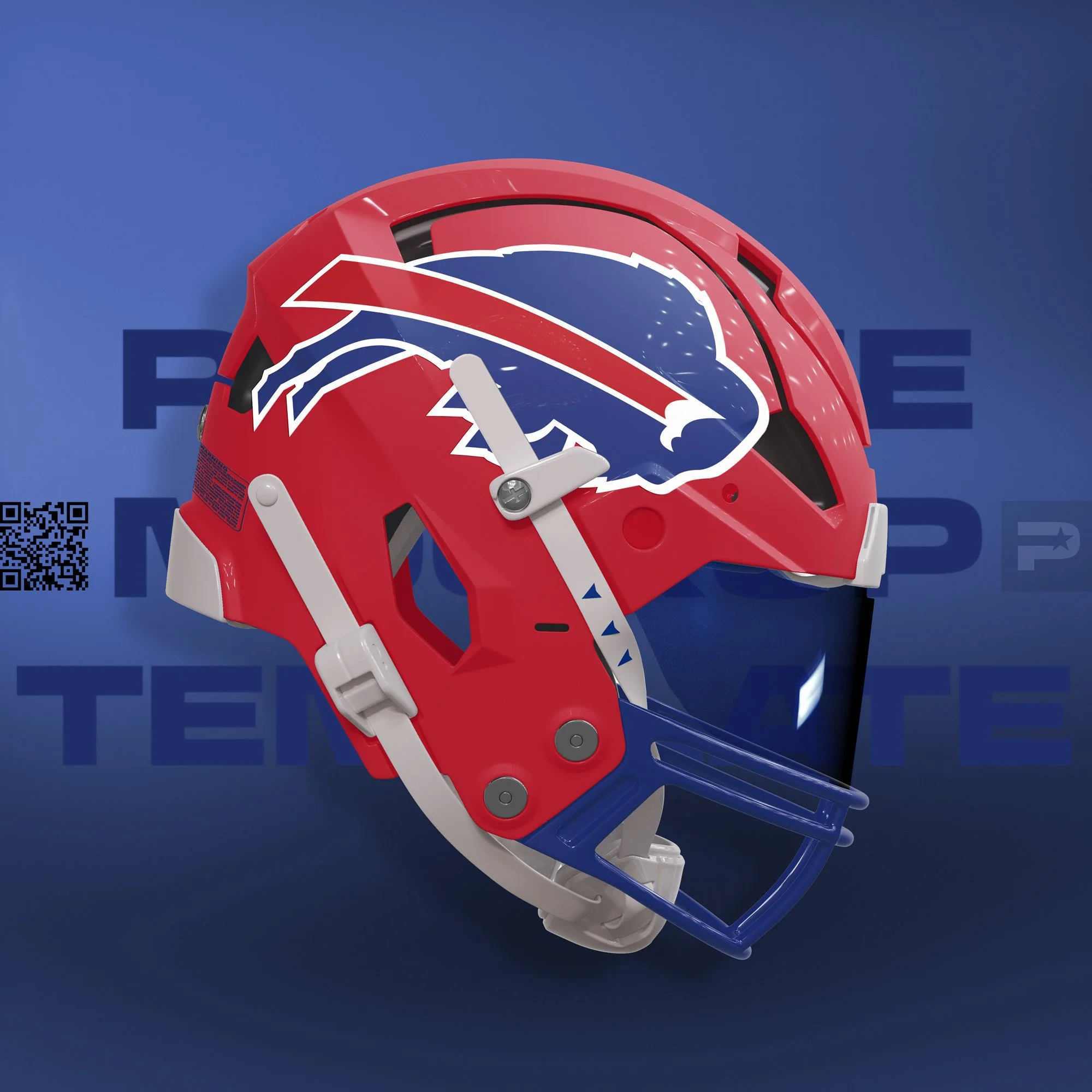 ProLine Riddell Axiom Side Angled View mockup template for Photoshop