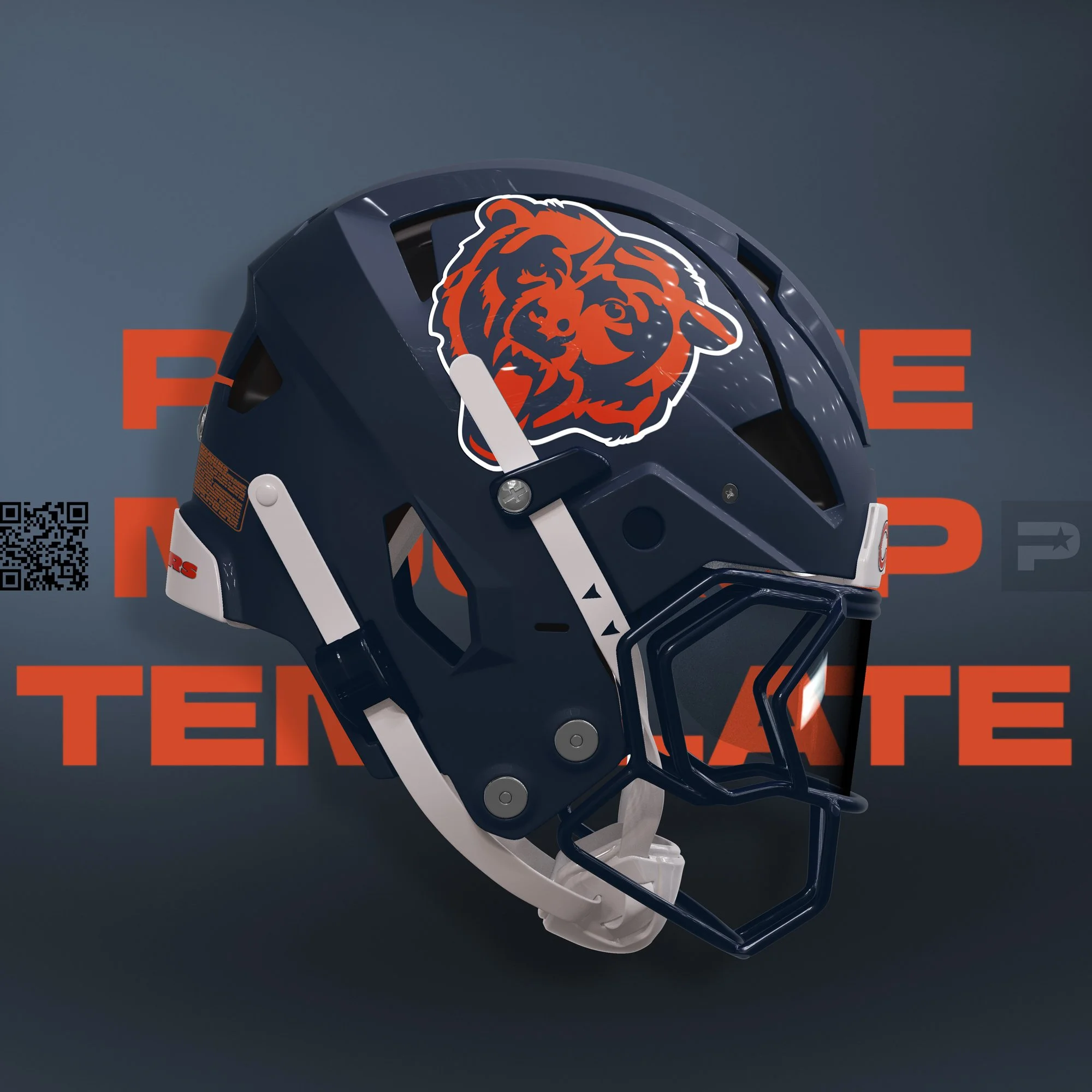 ProLine Riddell Axiom Side Angled View mockup template for Photoshop