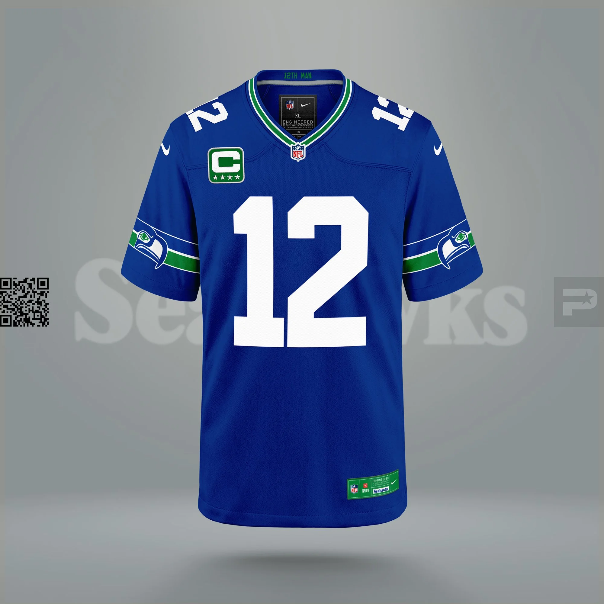 ProLine Football Jersey Mockup Template for Photoshop - Front Ghost View