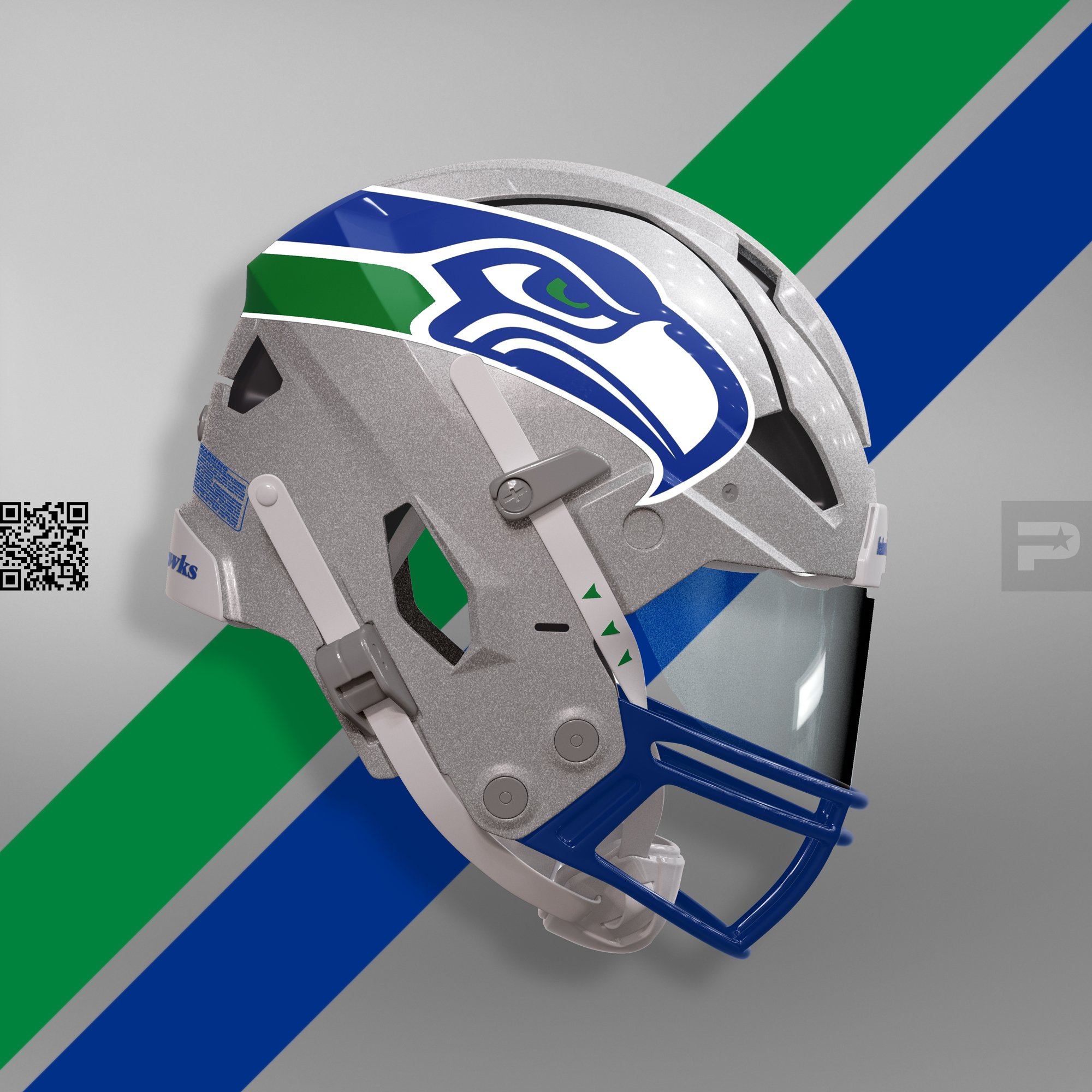 ProLine Riddell Axiom Side Angled View mockup template for Photoshop