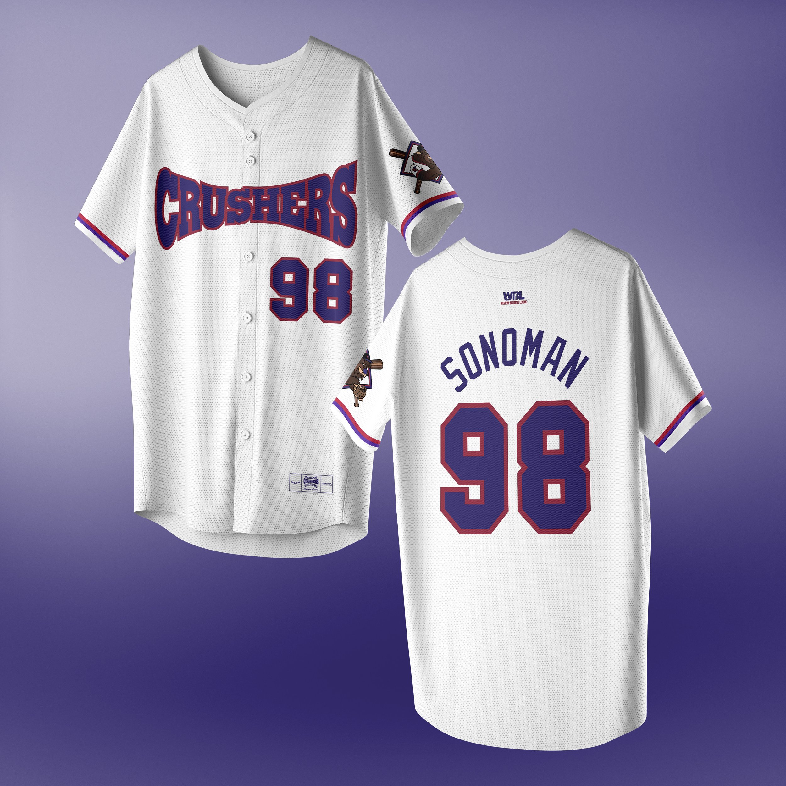 ProLine Artist Series From Rohnert Park Crushers Baseball Jersey