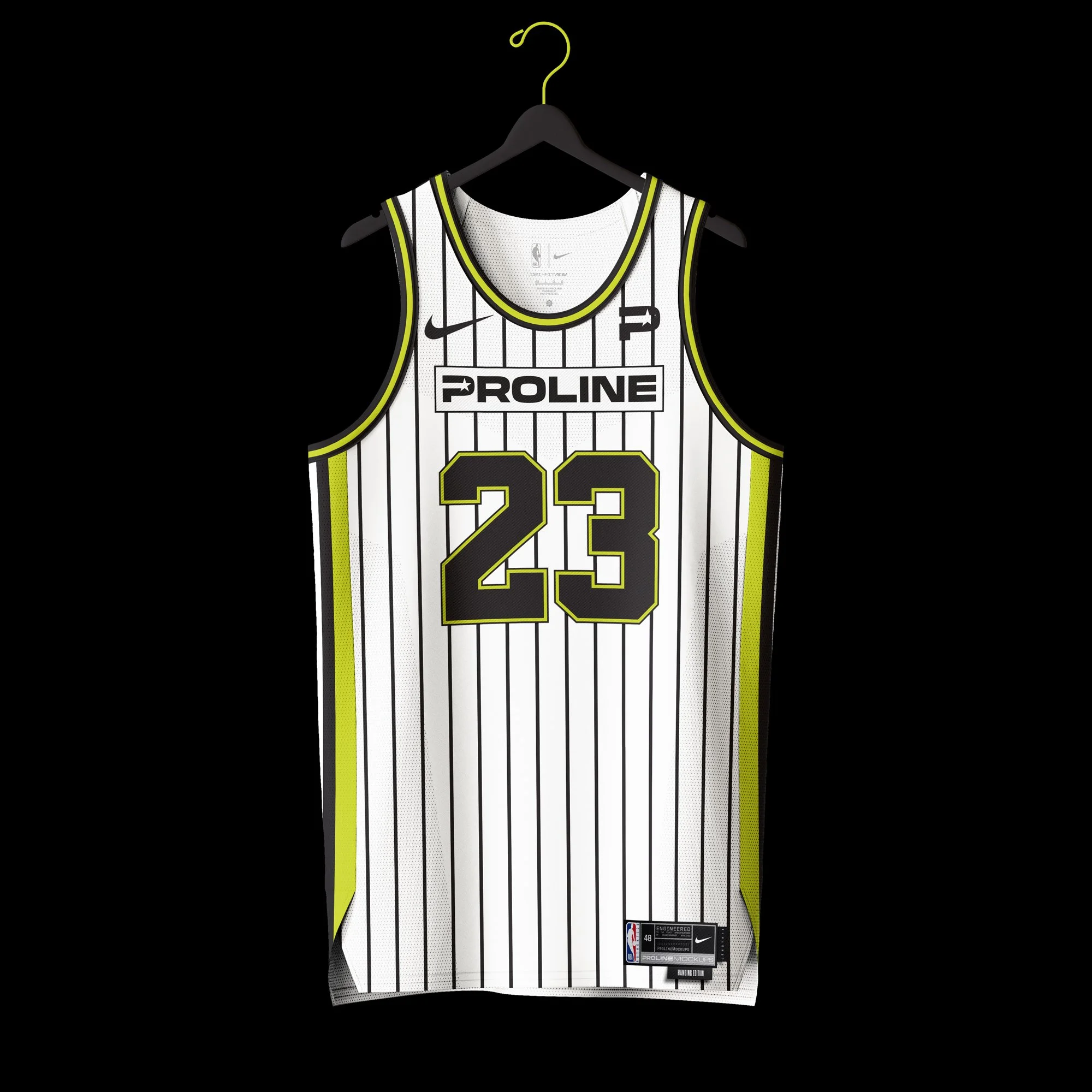 ProLine Basketball Jersey Mockup Template for Photoshop - Front Hanger View