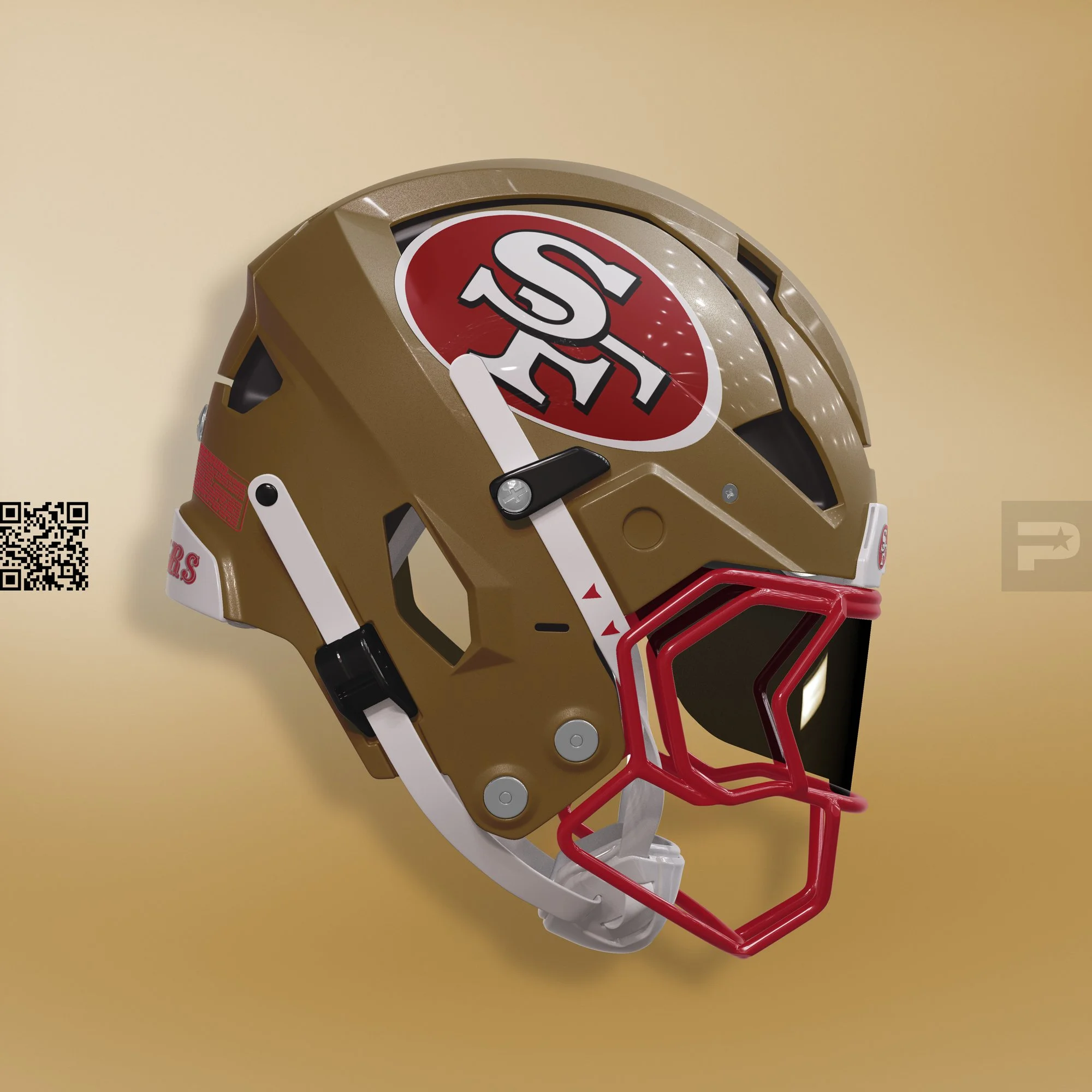 ProLine Riddell Axiom Side Angled View mockup template for Photoshop