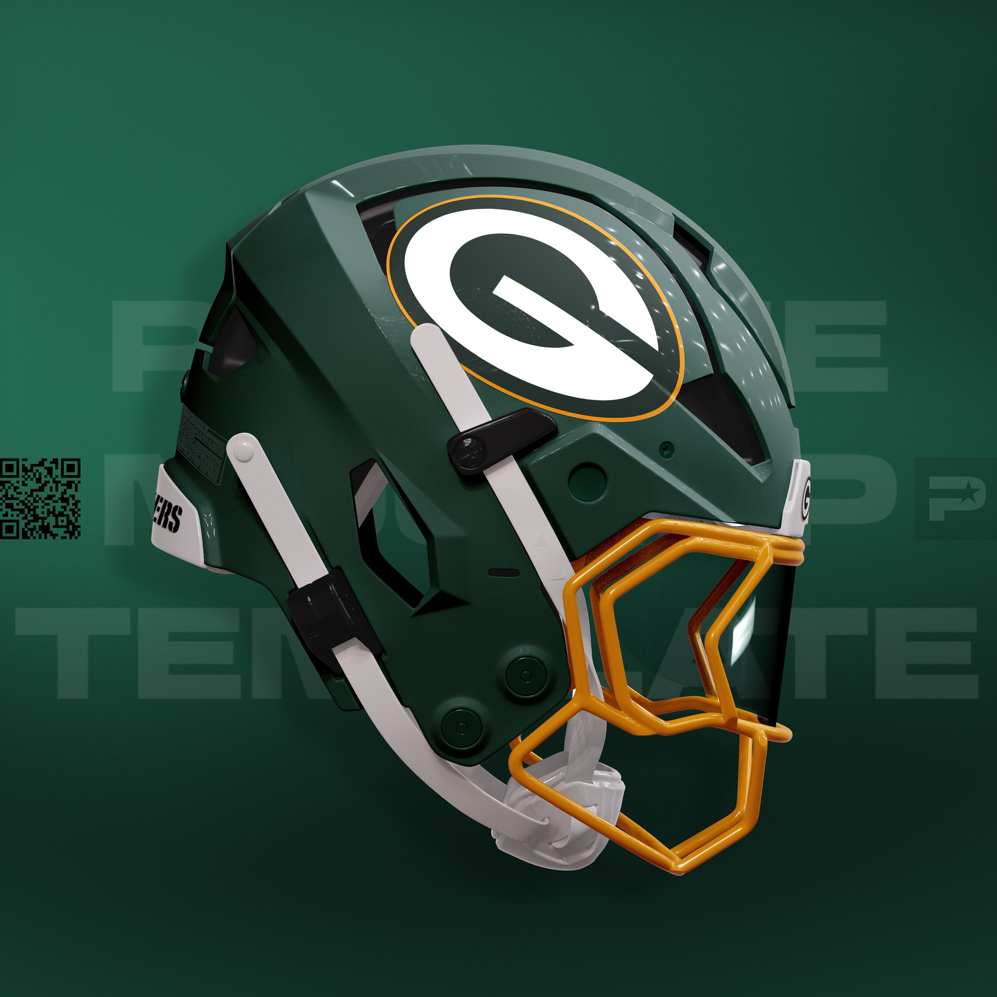 ProLine Riddell Axiom Side Angled View mockup template for Photoshop