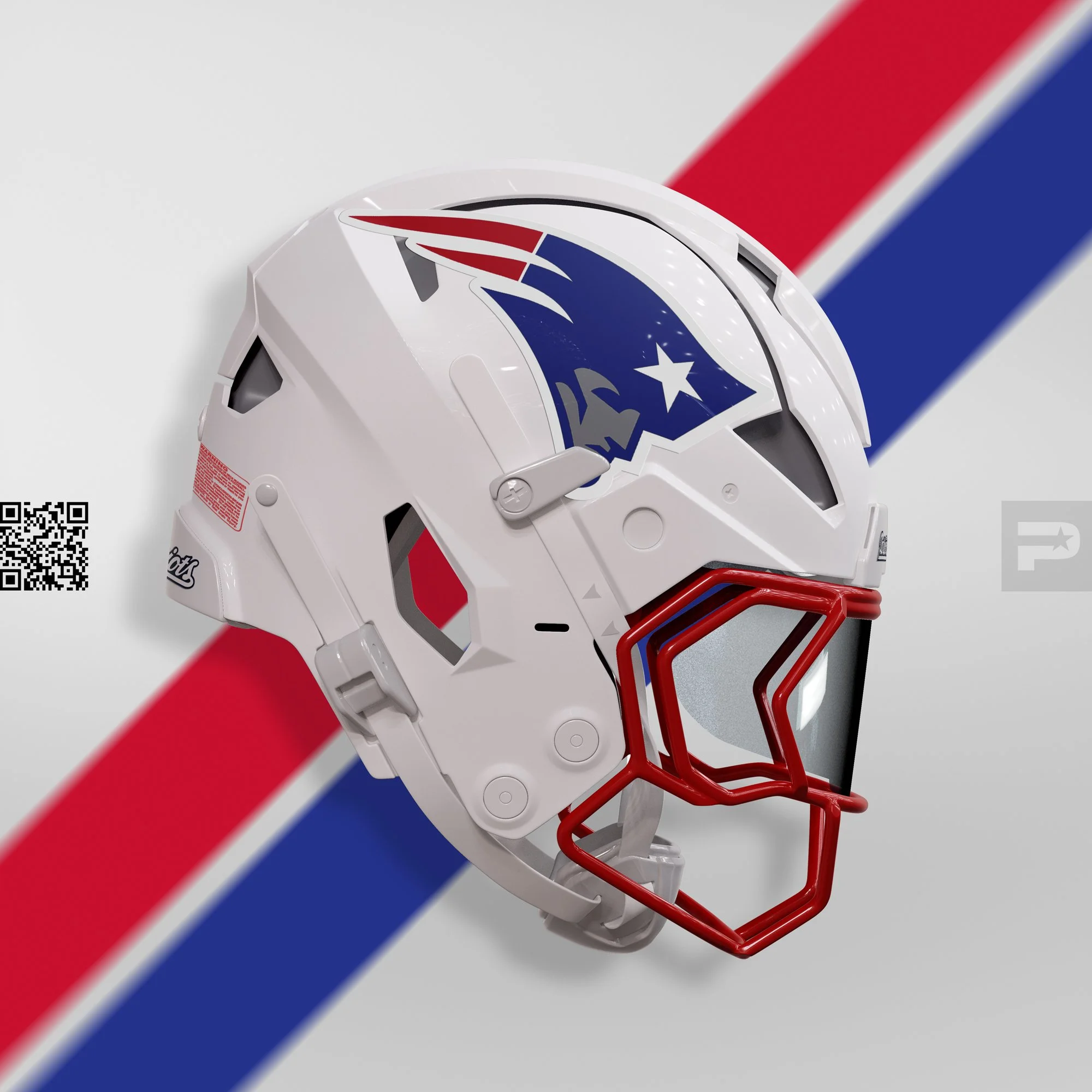 ProLine Riddell Axiom Side Angled View mockup template for Photoshop