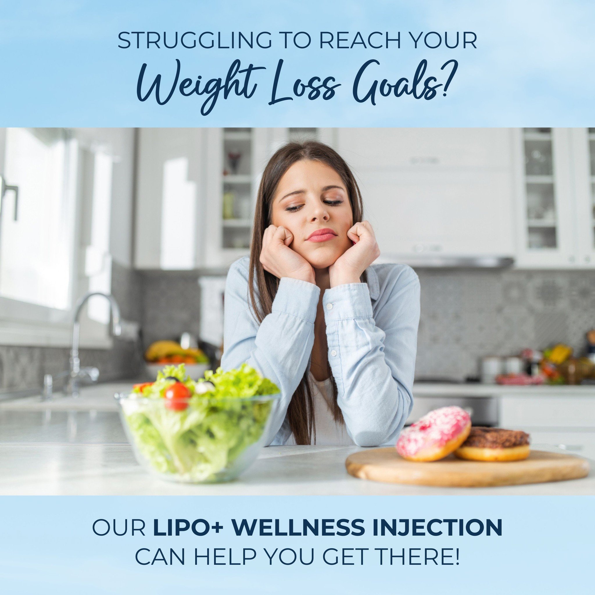 Summer is coming! ☀️ Shedding some extra weight can feel impossible. But what if there was a way to boost your metabolism and burn fat more efficiently?

Our Lipo+ Wellness Injection can help!

This specialized formula combines B6, Methionine, Inosit