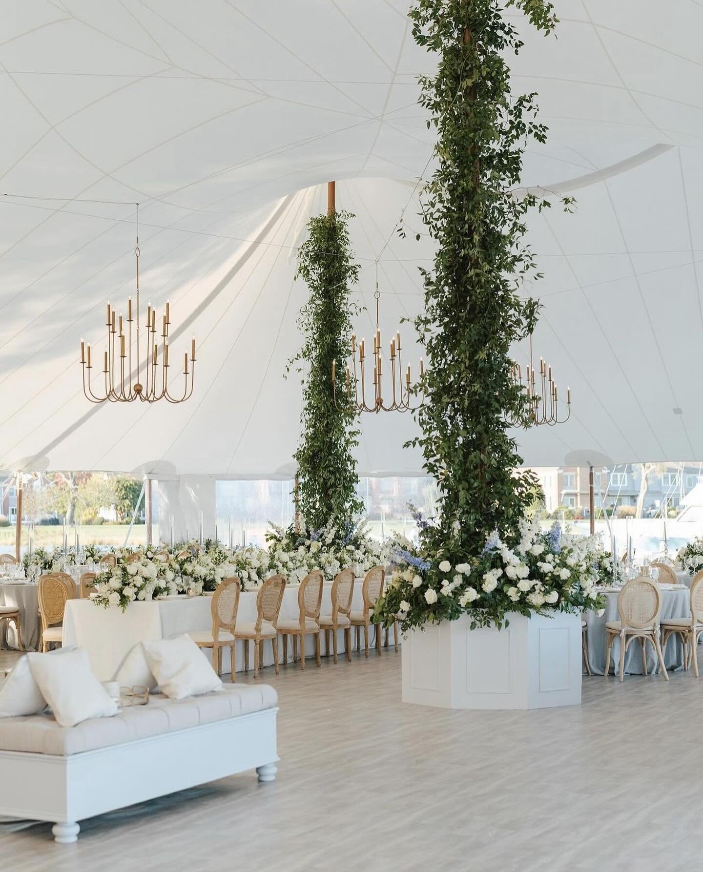 The time for summer weddings is fast approaching, and we&rsquo;re ready for every last dreamy drop of it.

Planning &amp; Design: @kaririderevents
Florals &amp; Decor: @amaryllisinc 
Photographer: @lauragordon
Tent: @easternshoretents
Rentals: @white
