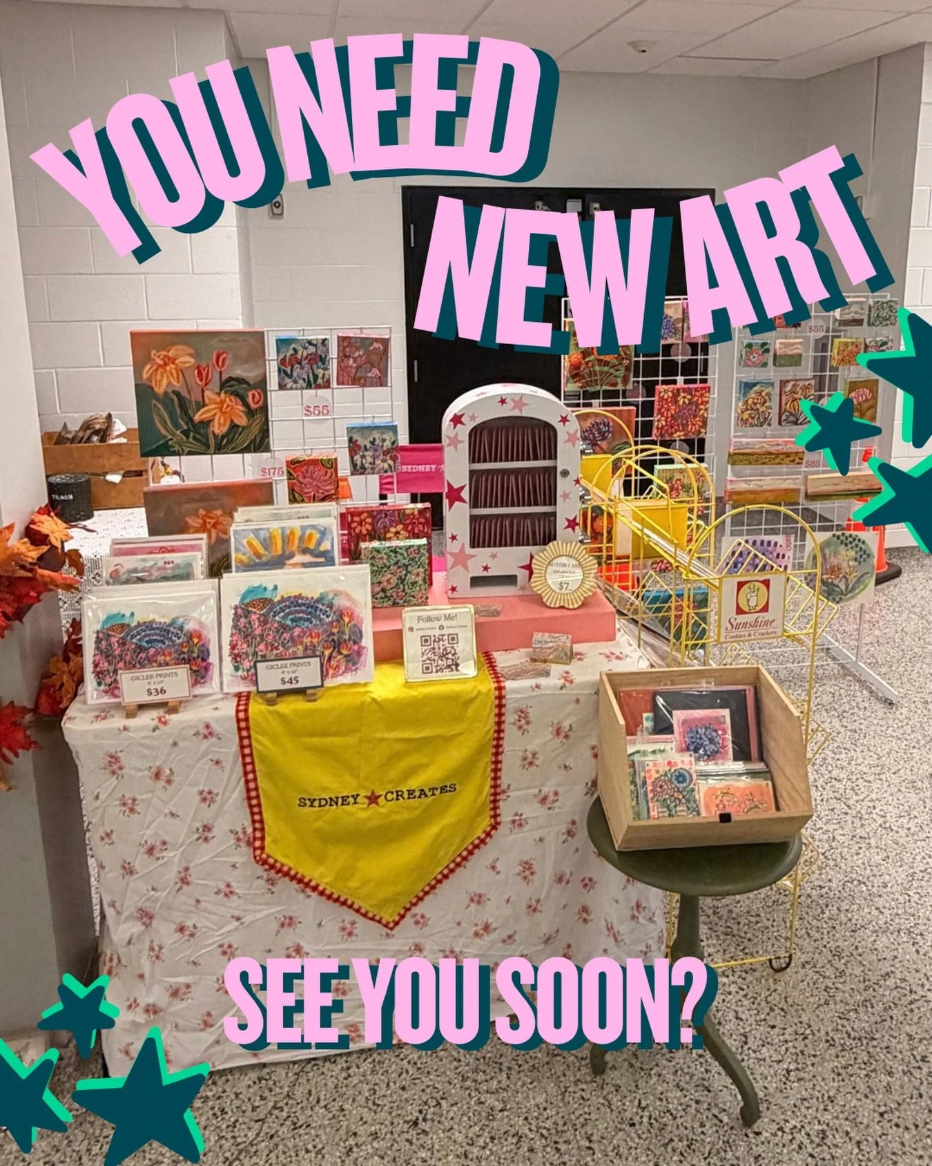 You know you need some new art in your life 😉some COLOR! 

Pendleton Fall Festival - TODAY! 
Riverside Middle School / 7324 SC-187 Anderson, SC
10AM - 5PM 

✨✨✨✨✨