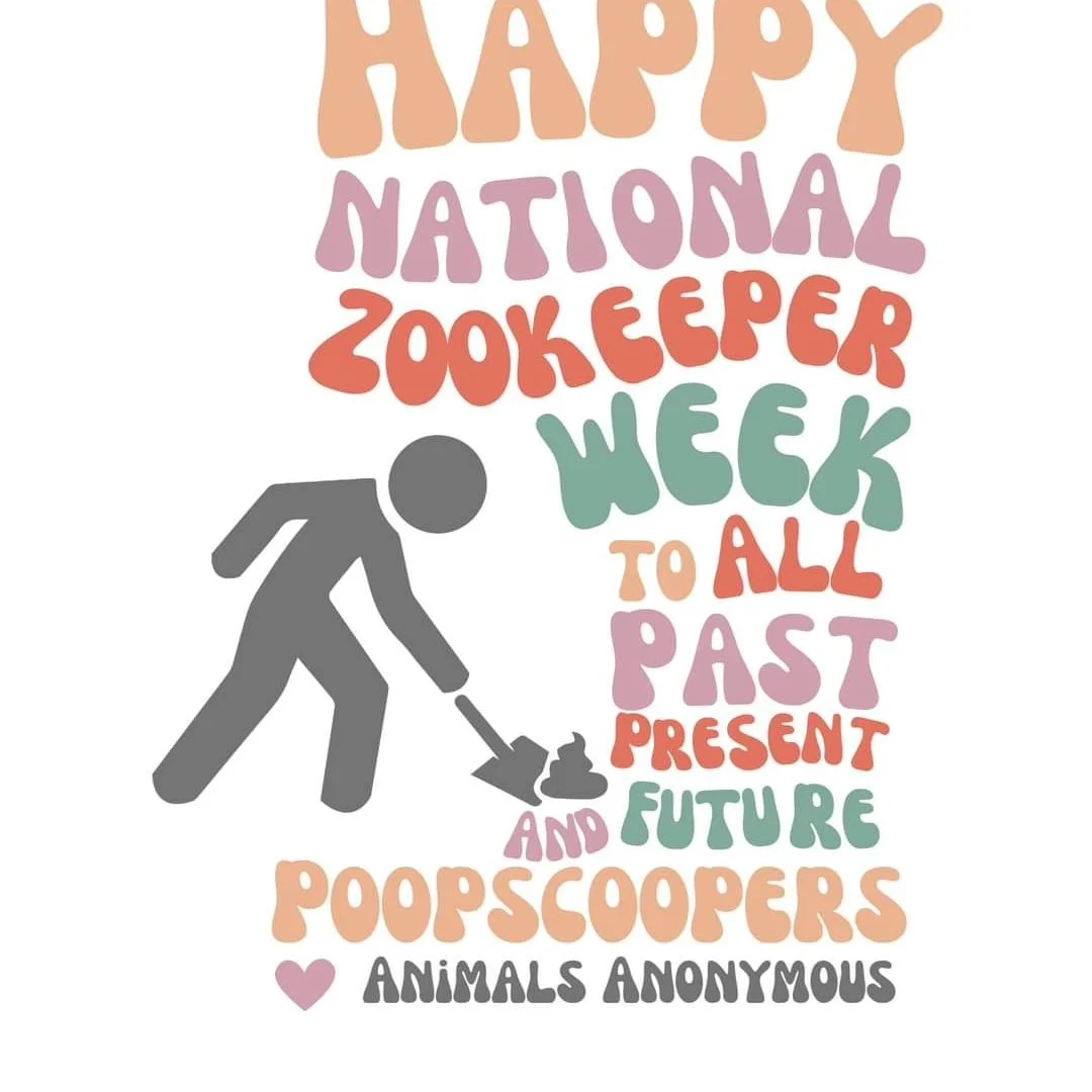 Happy Zookeeper Week. I'm an Animal Keeper so of course I....get my closes chewed by goats, deal with flooding when it rains, see the animals are so amazing, give them new equipment they love, keep tabs in their health and weight, keep the hay barn n