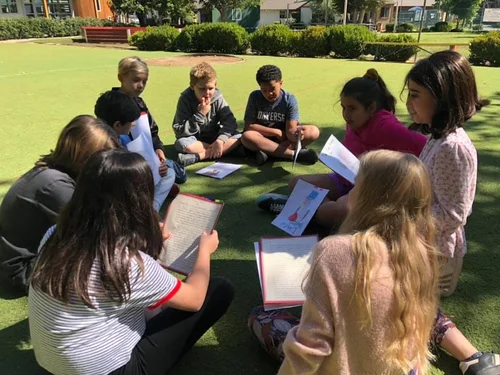 WHPS students learning outdoors