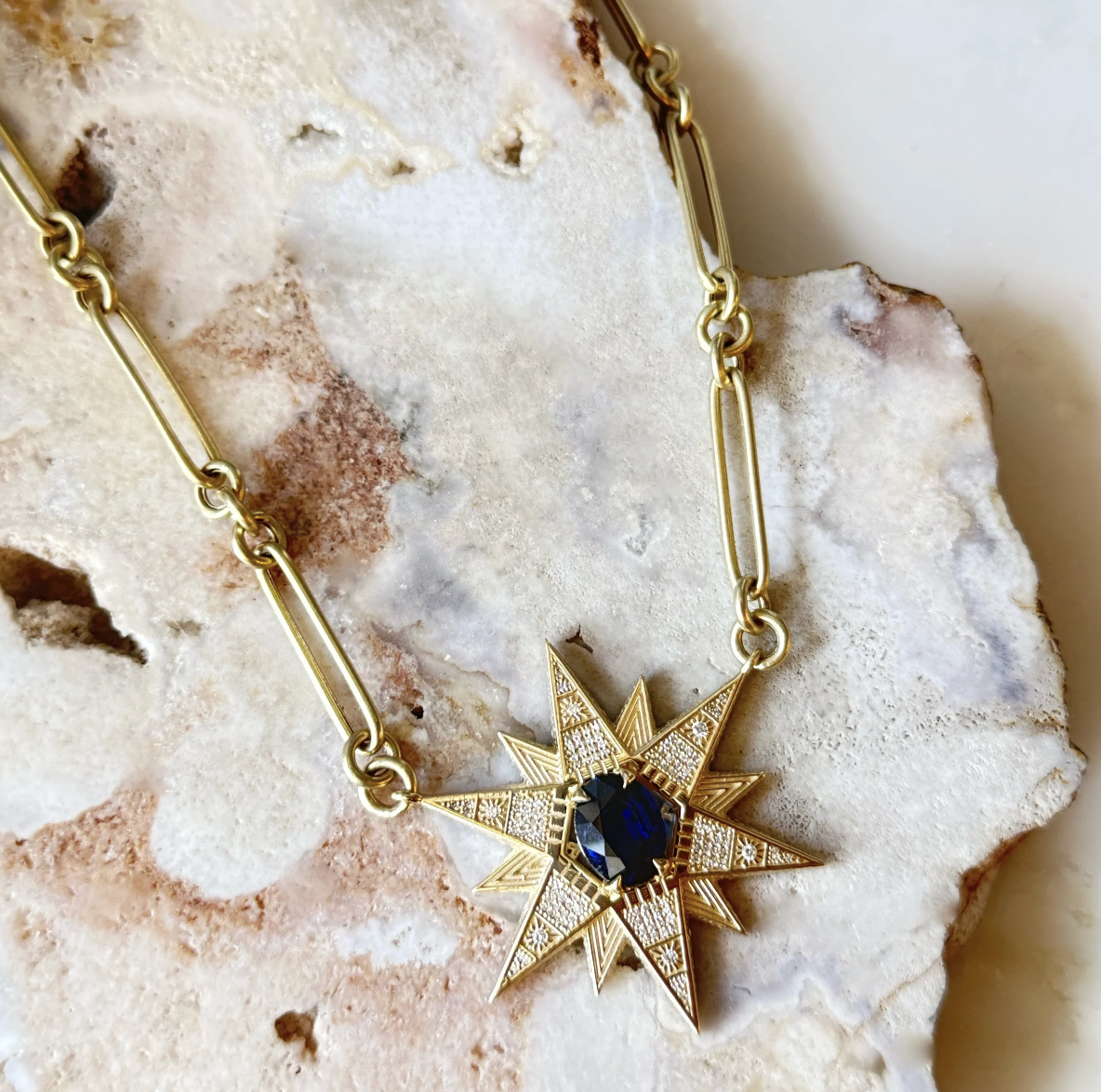 Sapphire Star Necklace