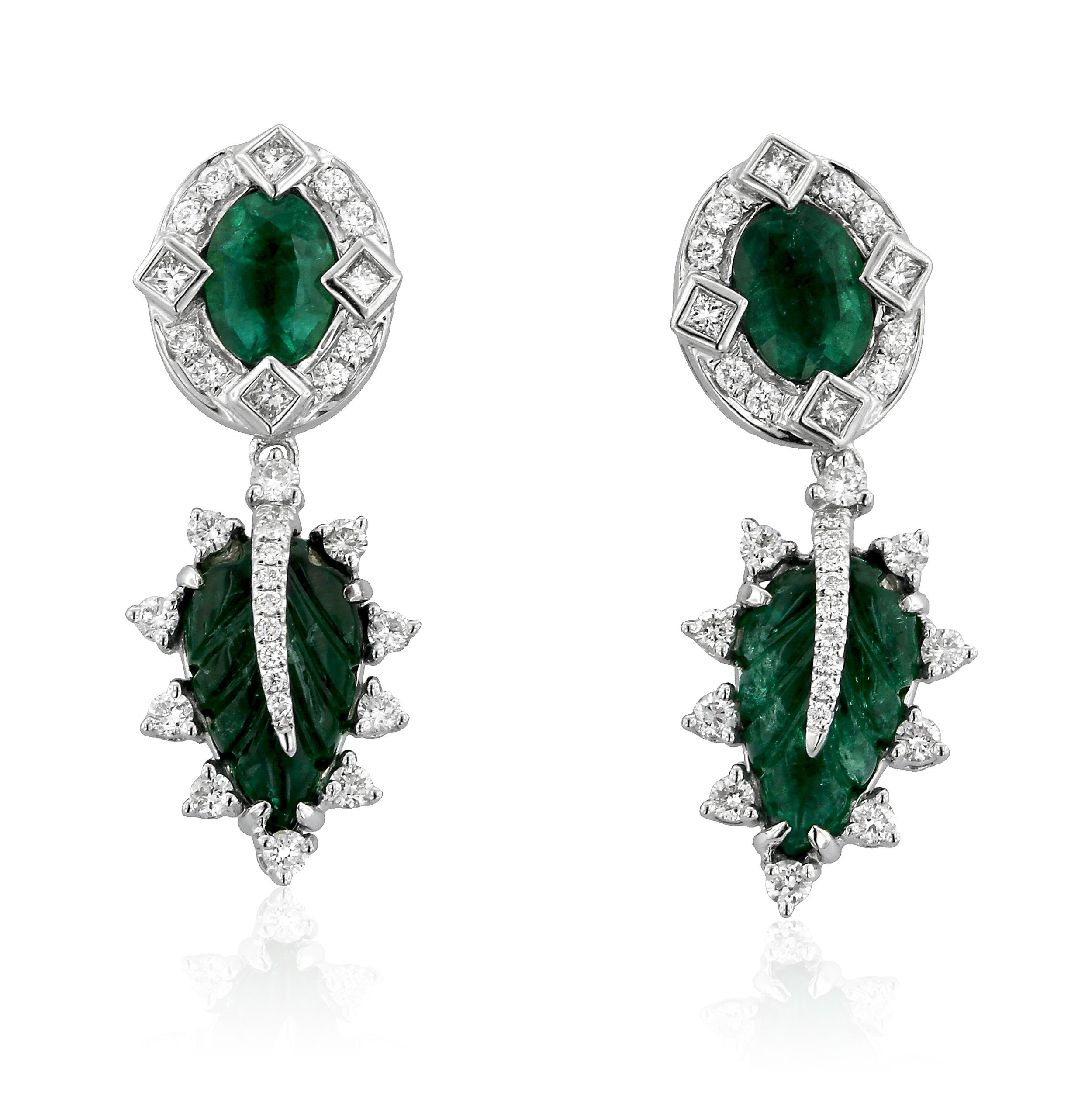 Carved Emerald Leaf Earrings with Diamond Accents(1).jpg
