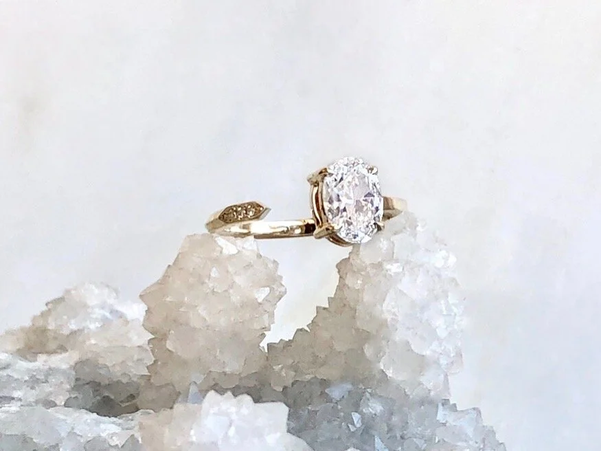 Open Oval Engagement Ring — Ashley Morgan Designs